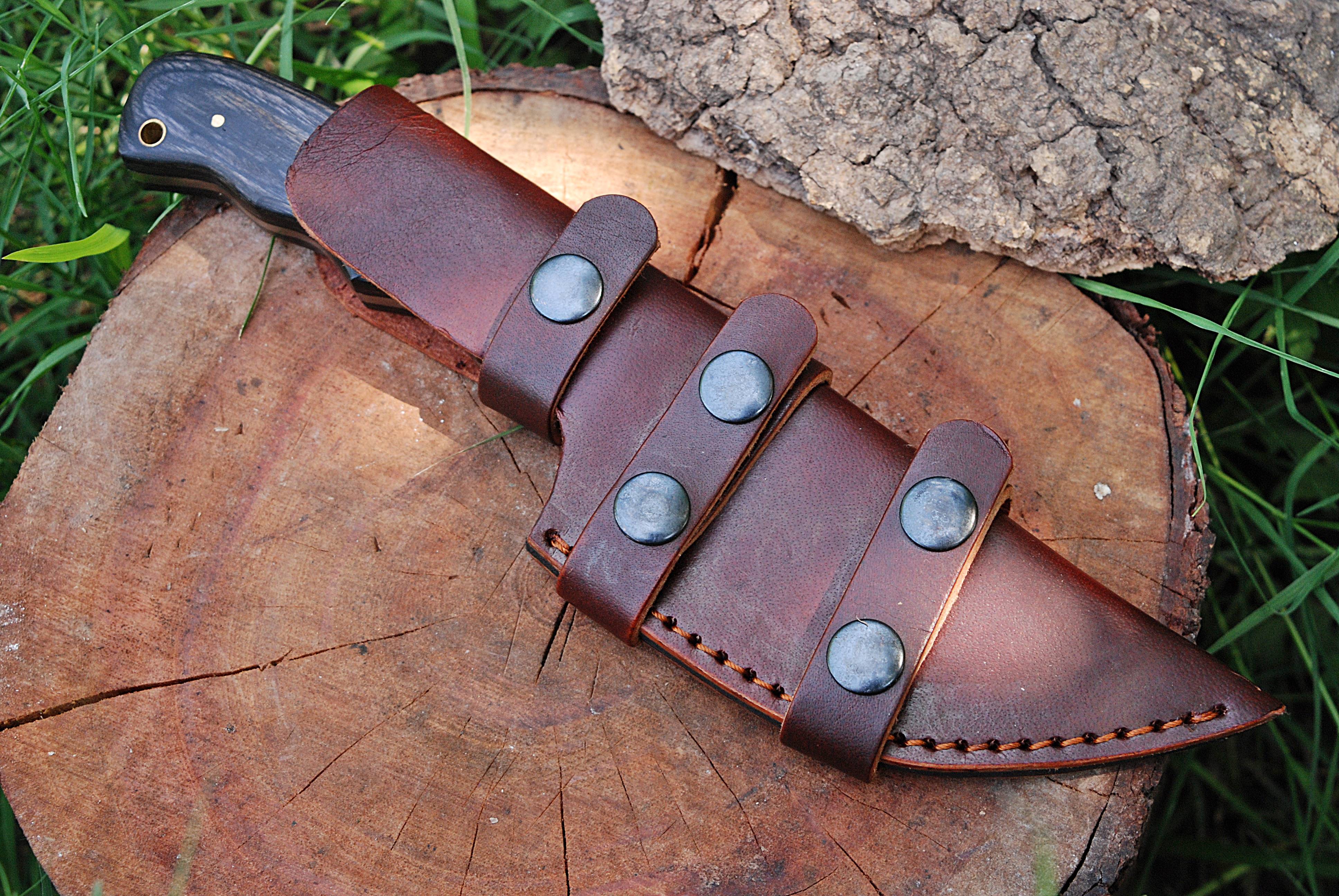 11" Forged Carbon Steel Fixed Blade Hunting Tracker knife Full Tang with sheath x-236 - Image 5