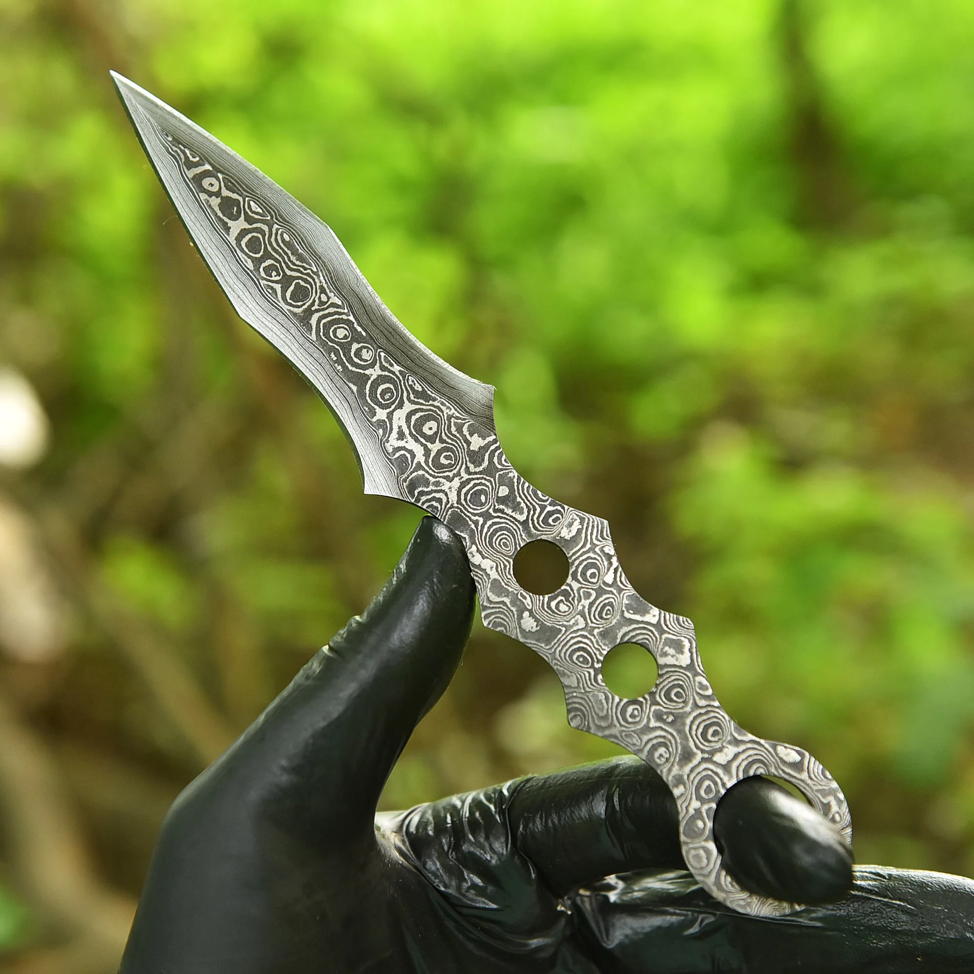 7.5" Full Tang Precision Handcrafted Damascus Steel Dagger Blank Blade - Image 4