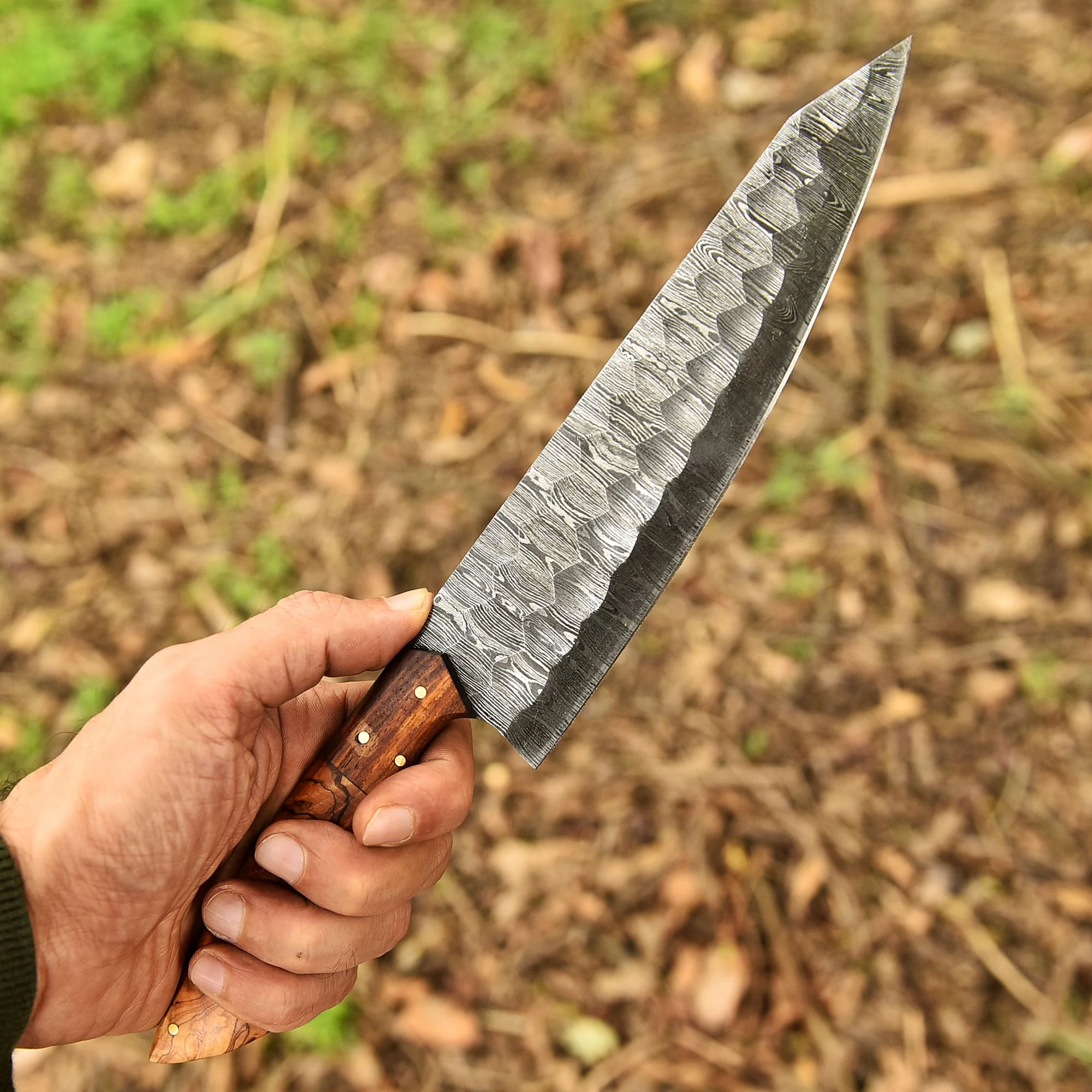 Artisan Damascus Steel Blade Chef Knife Professional Kitchen Tool - Image 4