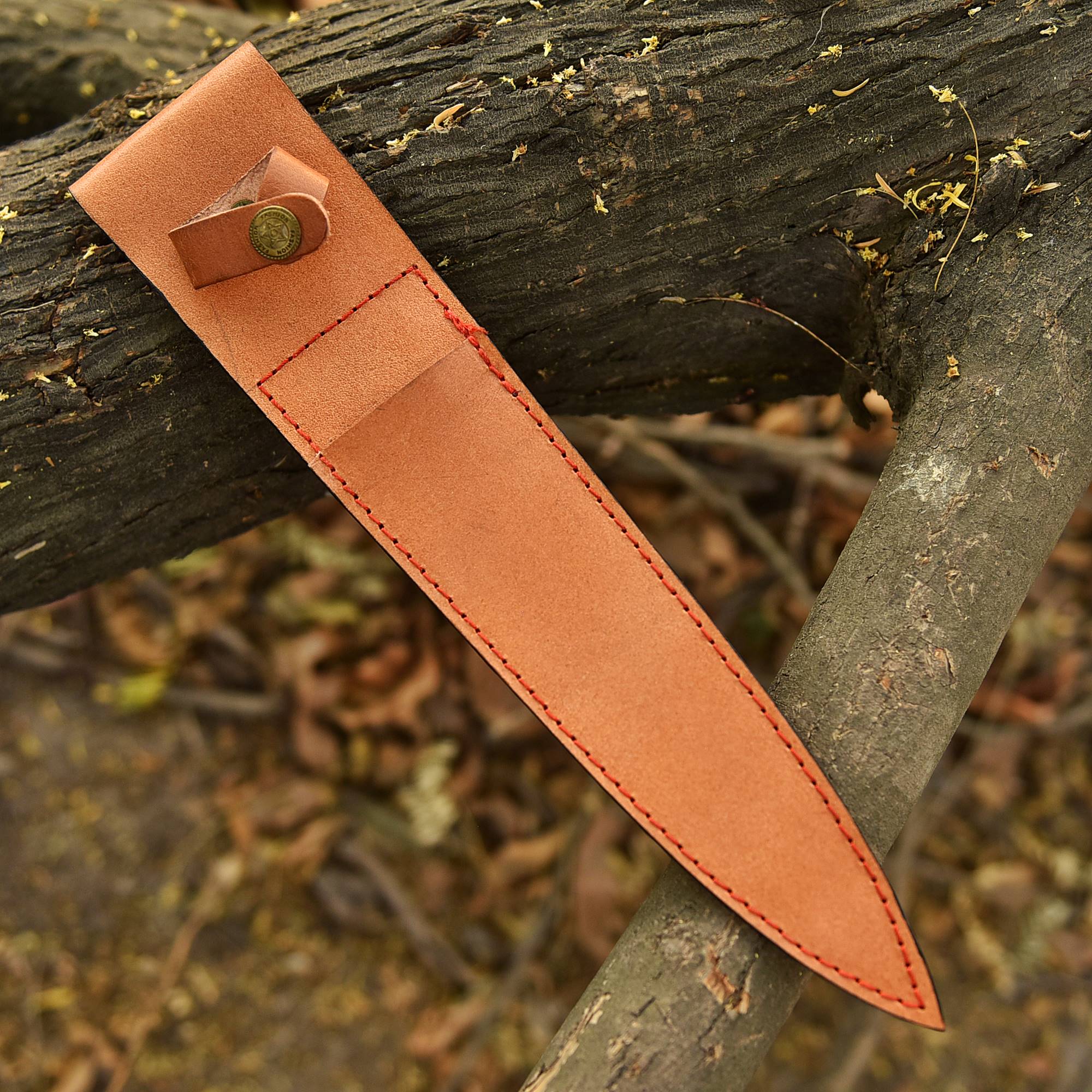 Classic Handcrafted Double Edge Fixed Blade Dagger Leather Resin Handle - Image 5