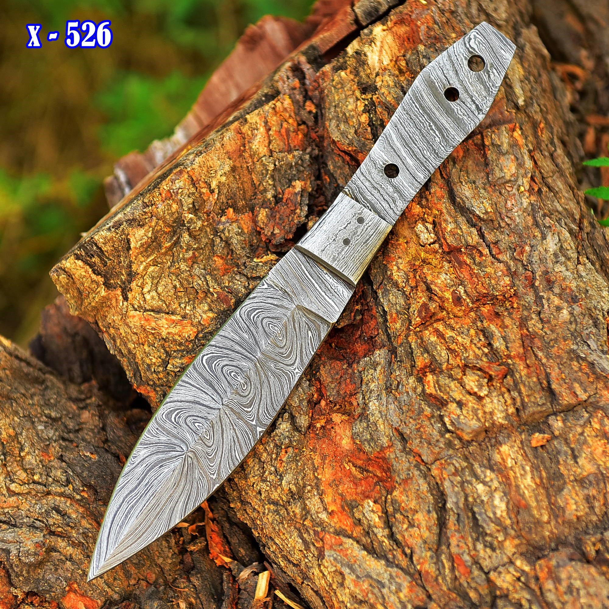 Custom Forged Damascus Steel Full Tang Dagger Knife Blank Blade - Image 2