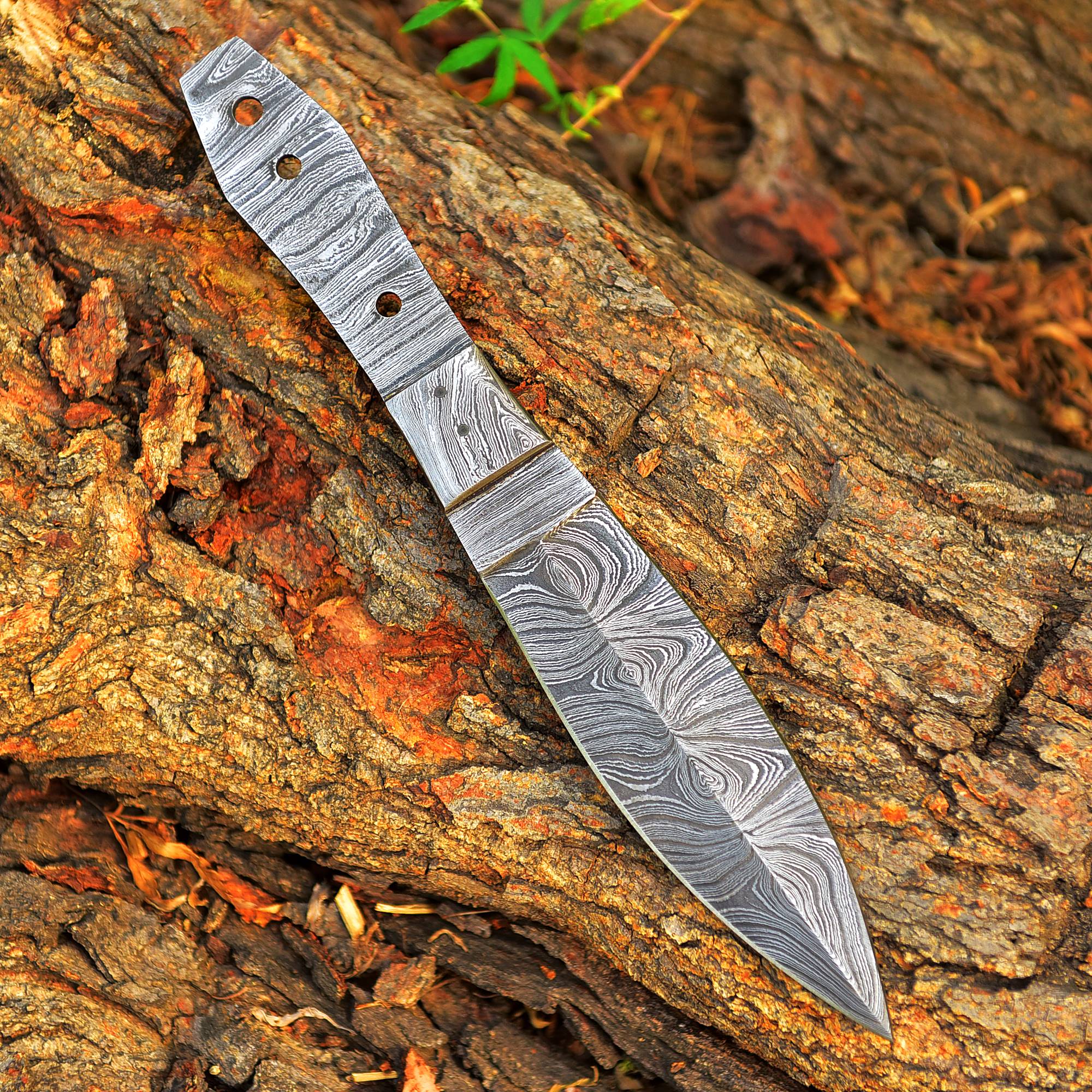 Custom Forged Damascus Steel Full Tang Dagger Knife Blank Blade - Image 3