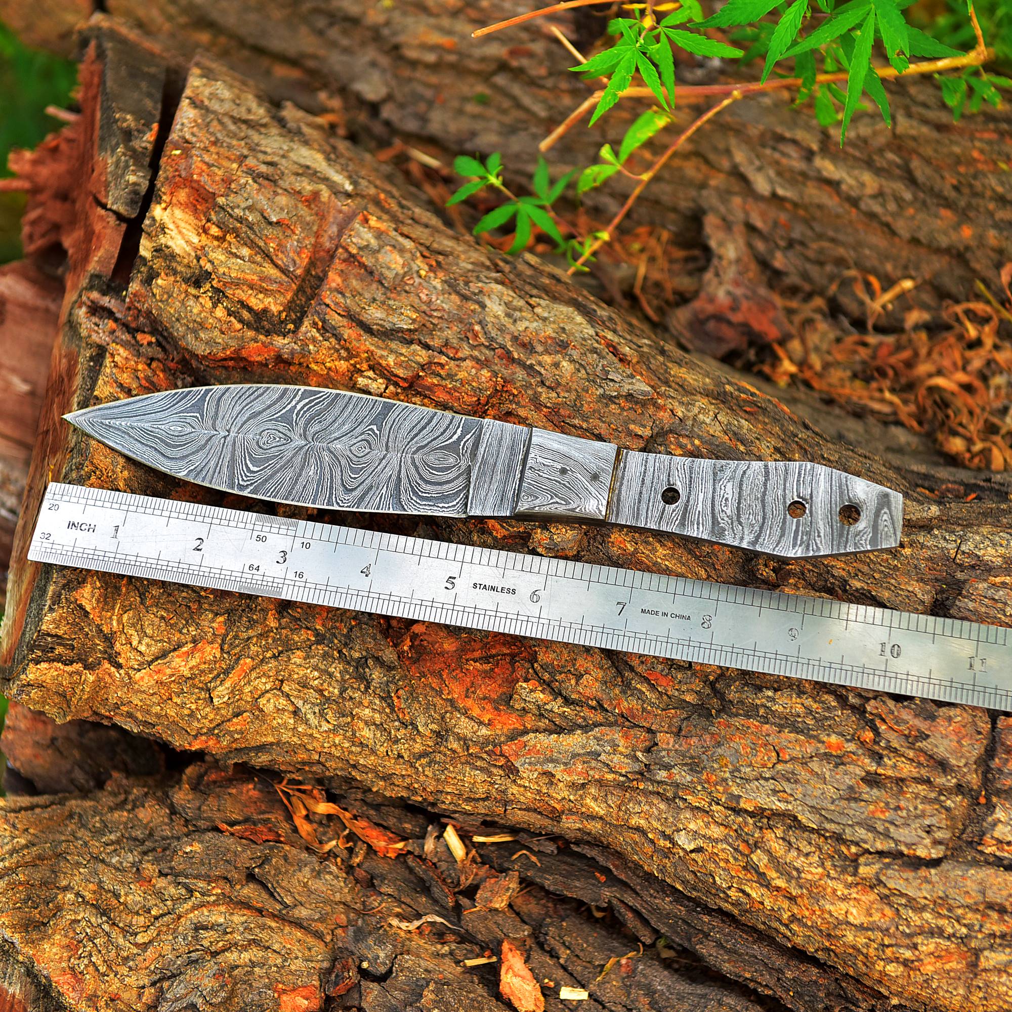 Custom Forged Damascus Steel Full Tang Dagger Knife Blank Blade - Image 5