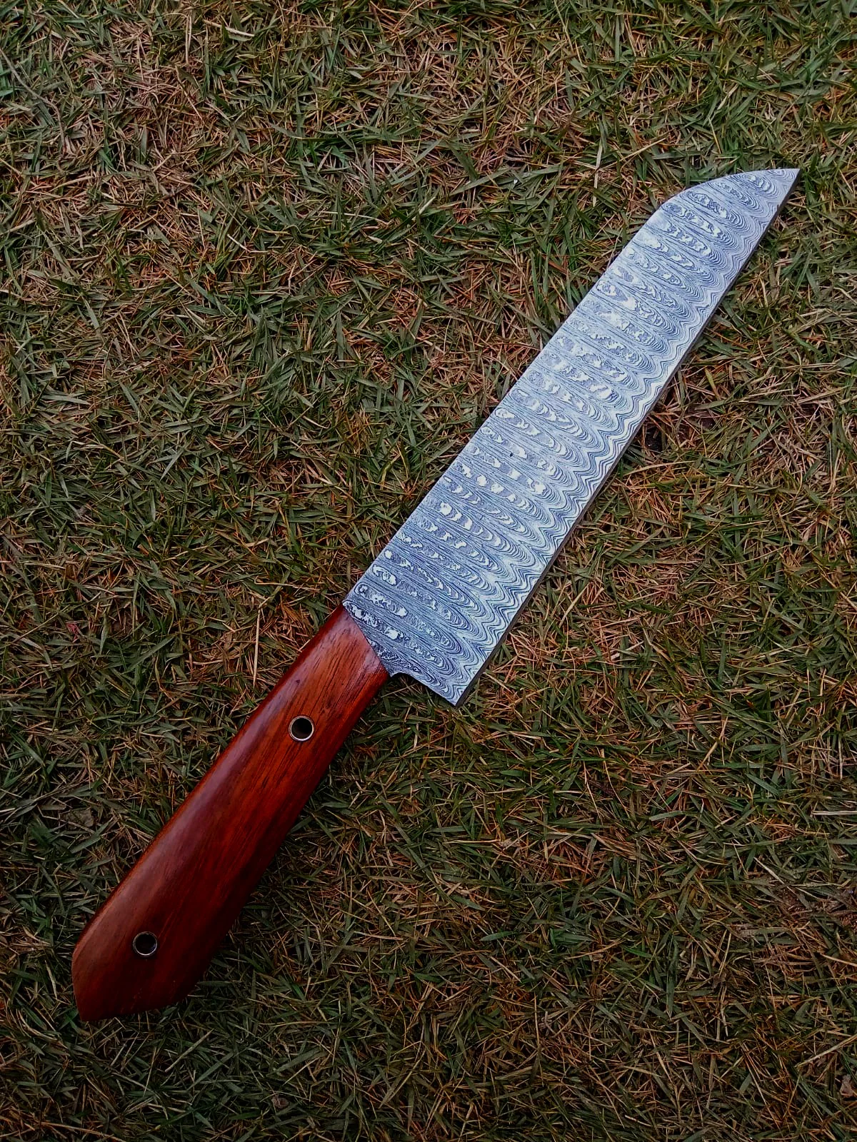 Custom Hand Forged Damascus Steel Blade Chef Knife Kitchen Knife - Image 3
