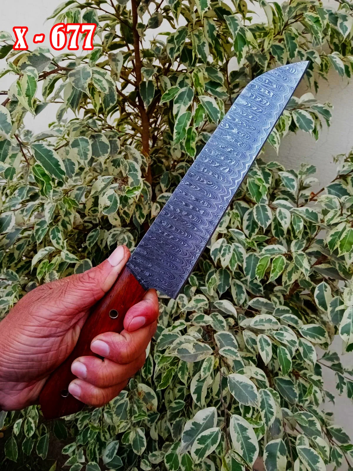 Custom Hand Forged Damascus Steel Blade Chef Knife Kitchen Knife - Image 4