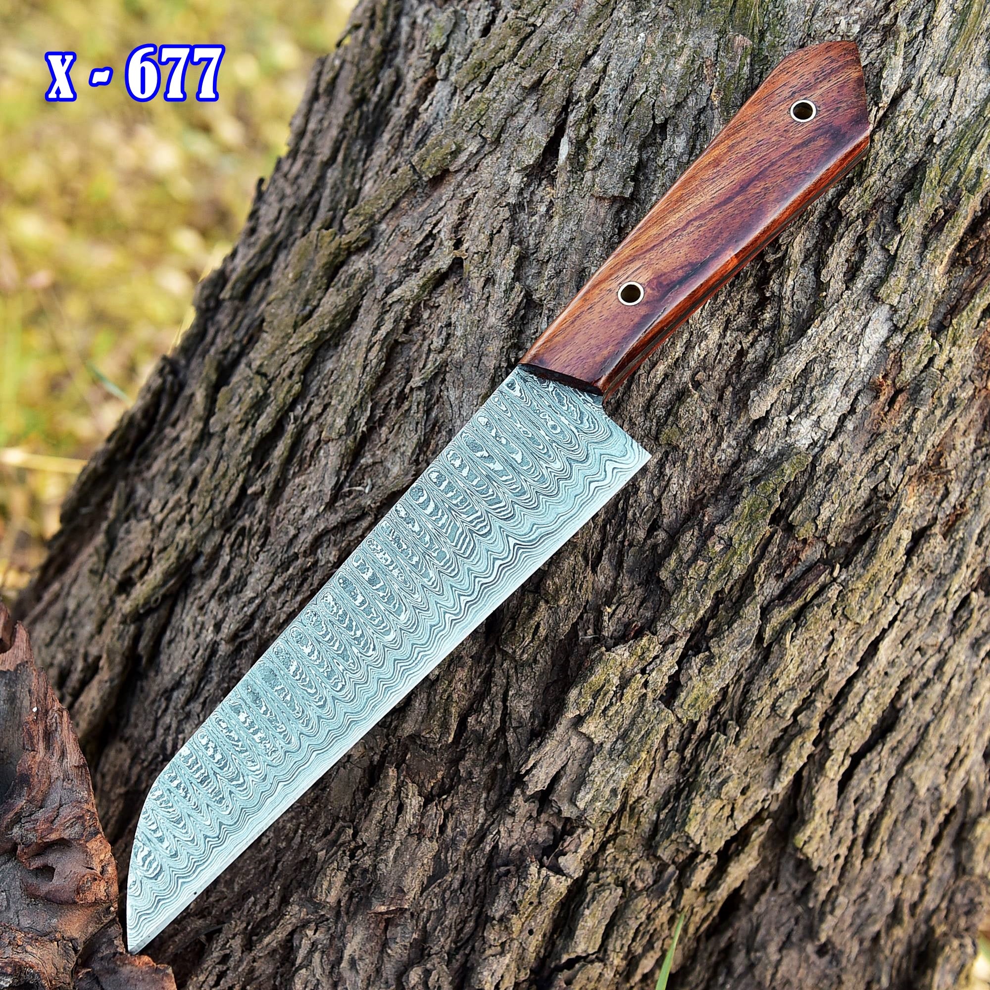 Custom Hand Forged Damascus Steel Blade Chef Knife Kitchen Knife - Image 7