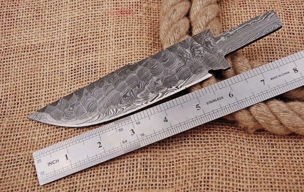 Custom Hand Forged Damascus Steel Blade Full Tang Blank Blade - Image 5