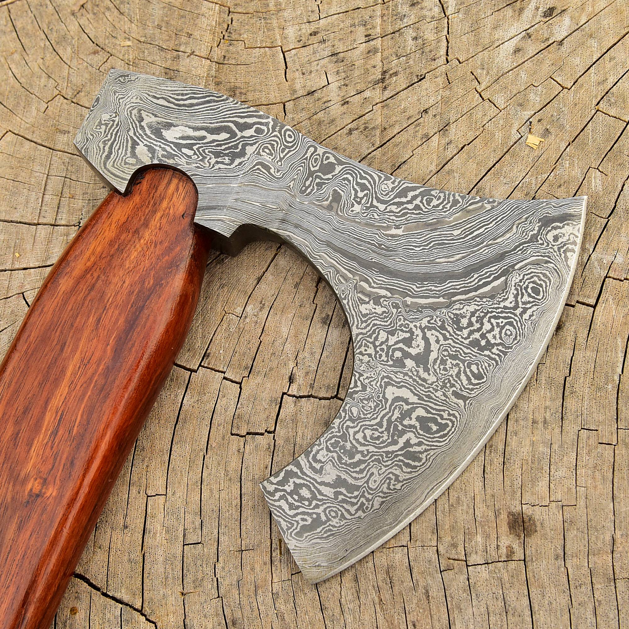 Custom Hand Made Forged Damascus Steel Axe Superb Design Axe Hatchet Tomahawk x-219 - Image 3