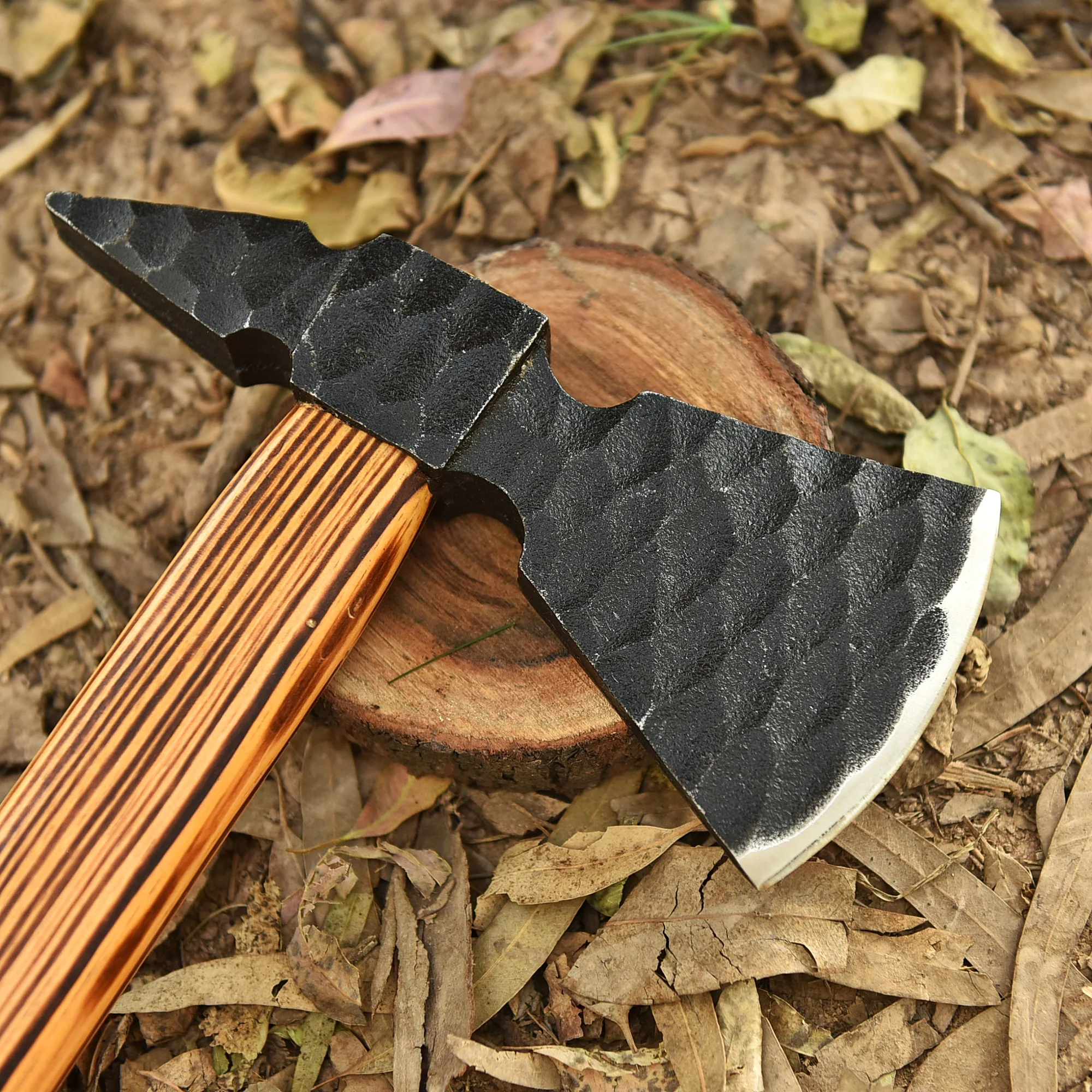 Custom Hand Made Forged High Carbon Steel Axe Superb Design Ash wood Handle - Image 3