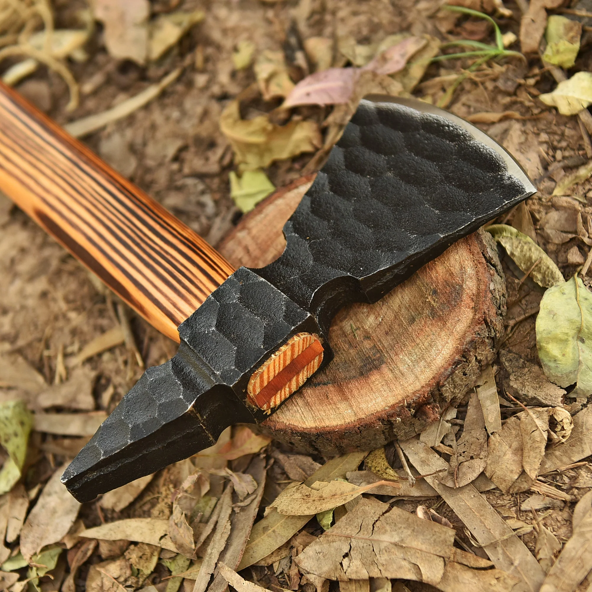 Custom Hand Made Forged High Carbon Steel Axe Superb Design Ash wood Handle - Image 4