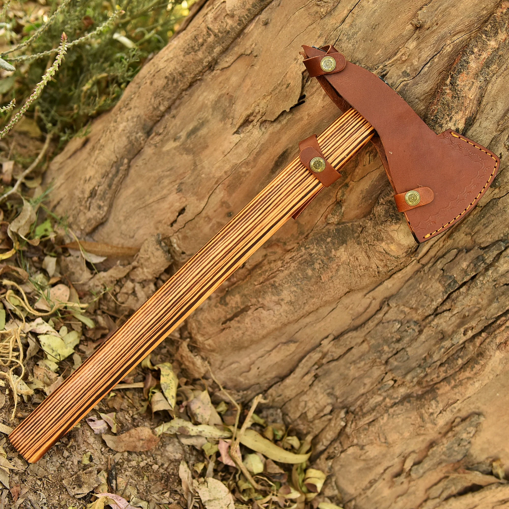 Custom Hand Made Forged High Carbon Steel Axe Superb Design Ash wood Handle - Image 5