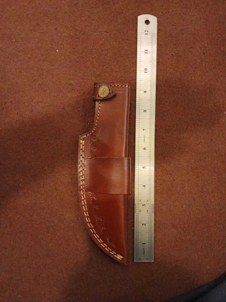 Custom Hand Stitched Top Grain Leather Fixed Blade Knife Sheath - Image 2
