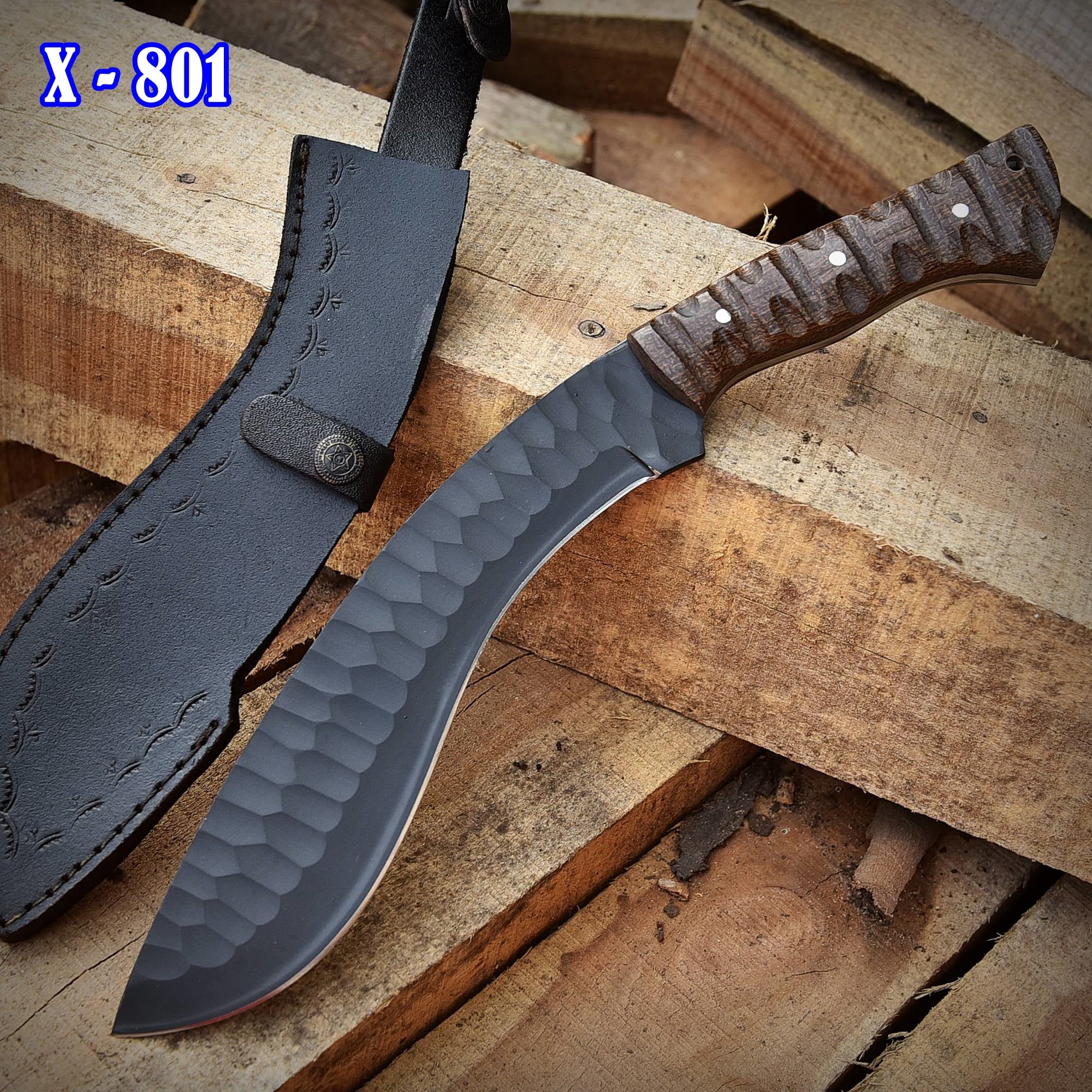 Custom Handmade Camping Hunting 1095 Steel Fixed Blade Kukri Gurkha Knife - Image 2