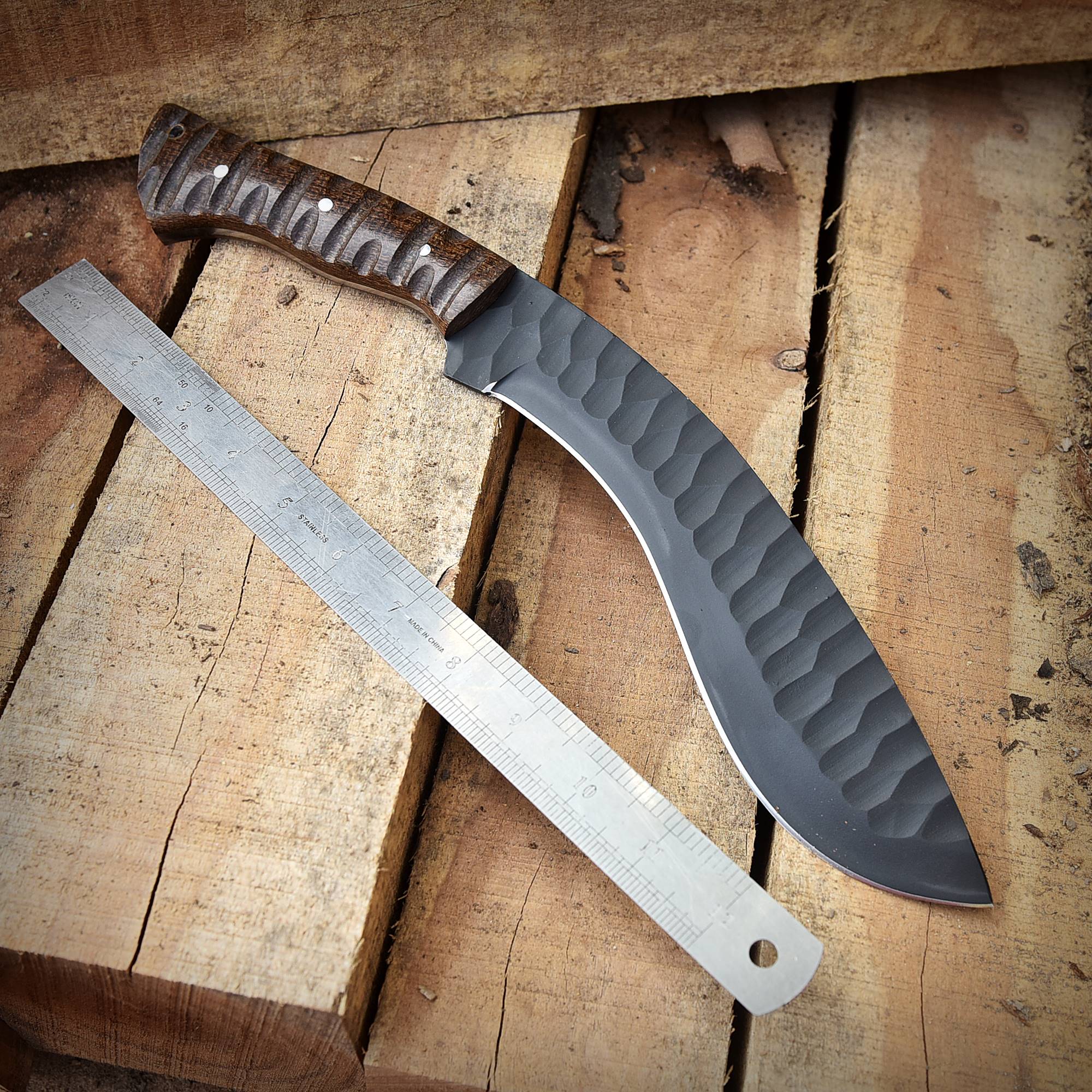 Custom Handmade Camping Hunting 1095 Steel Fixed Blade Kukri Gurkha Knife - Image 3