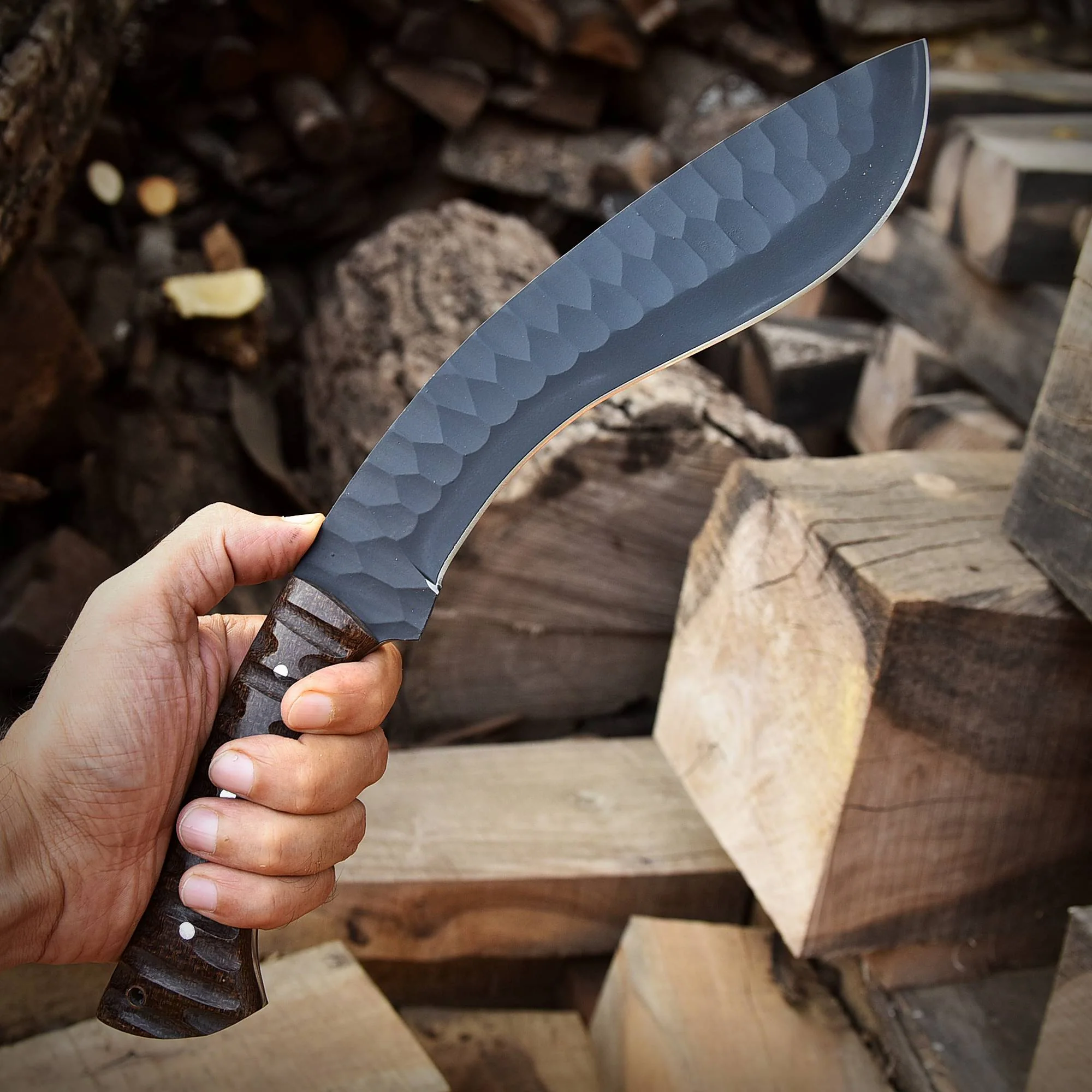 Custom Handmade Camping Hunting 1095 Steel Fixed Blade Kukri Gurkha Knife - Image 4