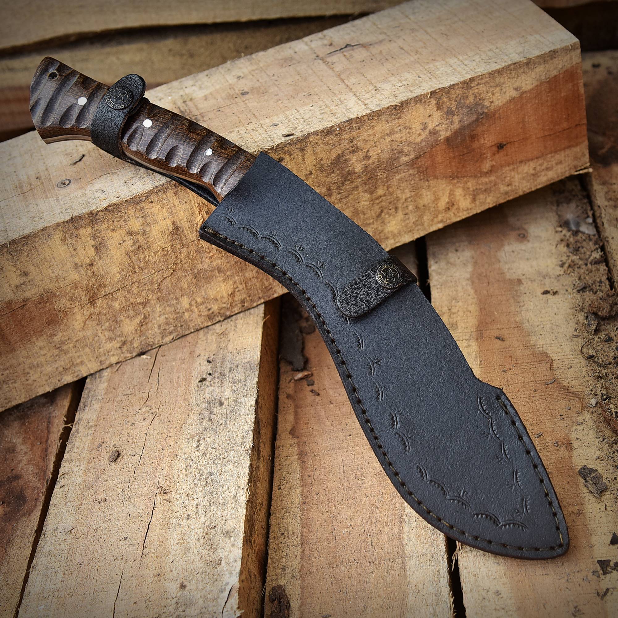 Custom Handmade Camping Hunting 1095 Steel Fixed Blade Kukri Gurkha Knife - Image 5