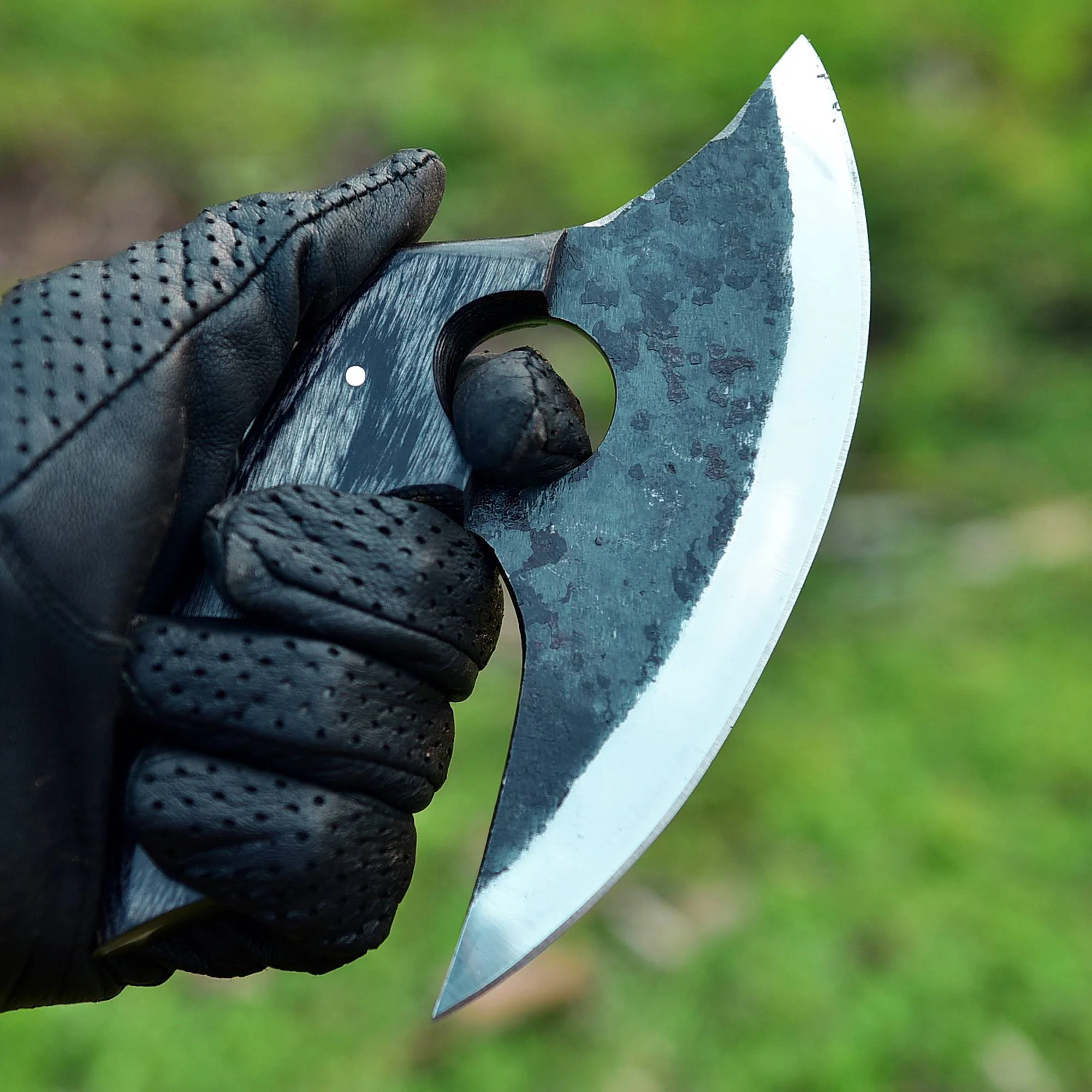 Custom Handmade Carbon Steel Alaska Ulu Knife - Full tang x-742 - Image 3