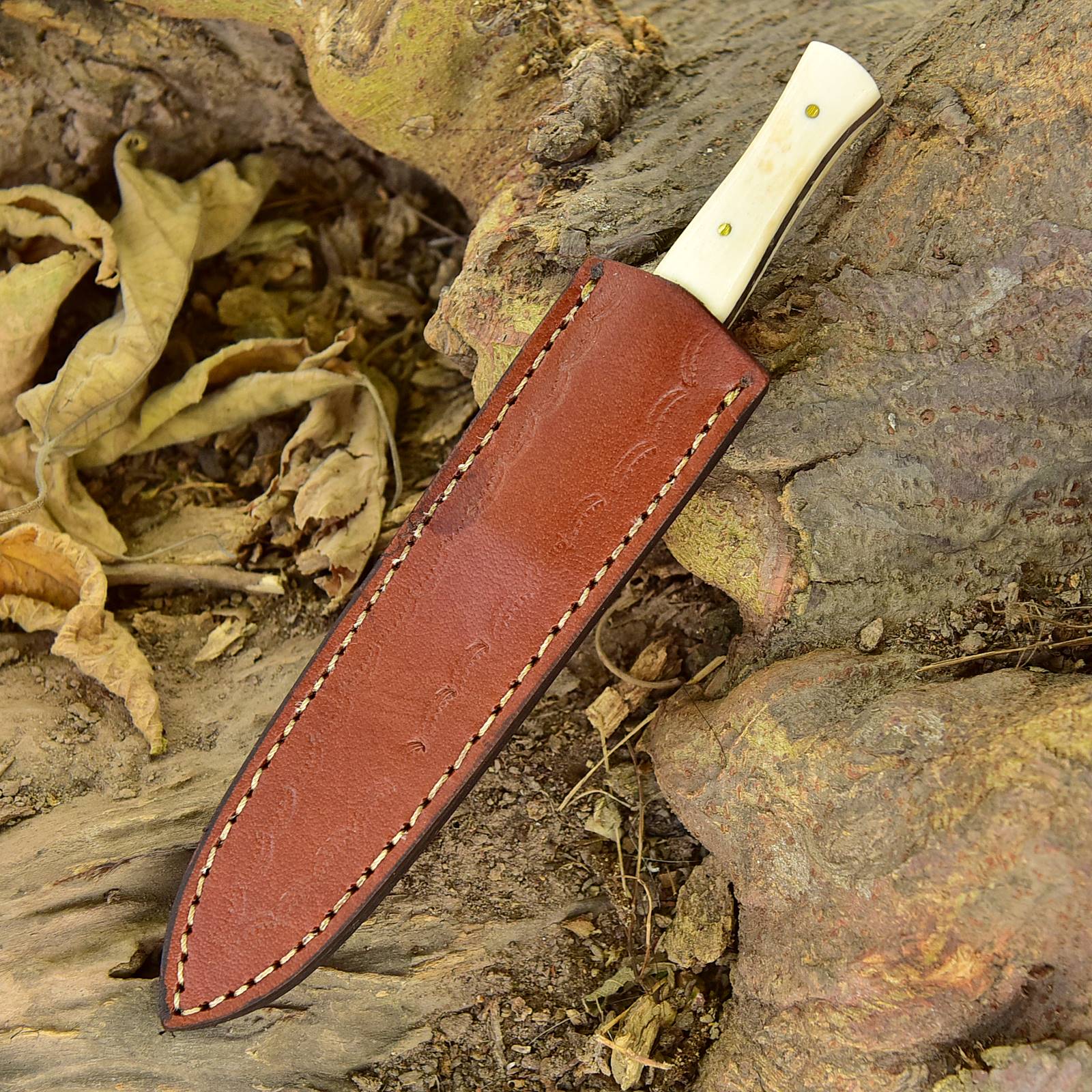 Custom Handmade D2 Steel Hunting Dagger Double Edge Boot Knife Full Tang x-268 - Image 11