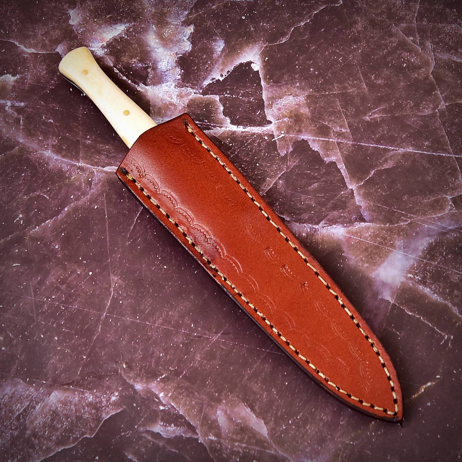 Custom Handmade D2 Steel Hunting Dagger Double Edge Boot Knife Full Tang x-268 - Image 15