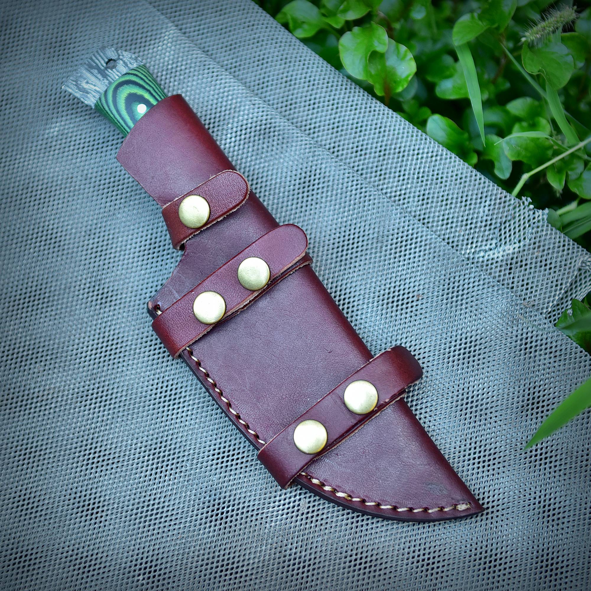 Custom Handmade Damascus Vintage Knife Full Tang Micarta Handle x-172 - Image 10