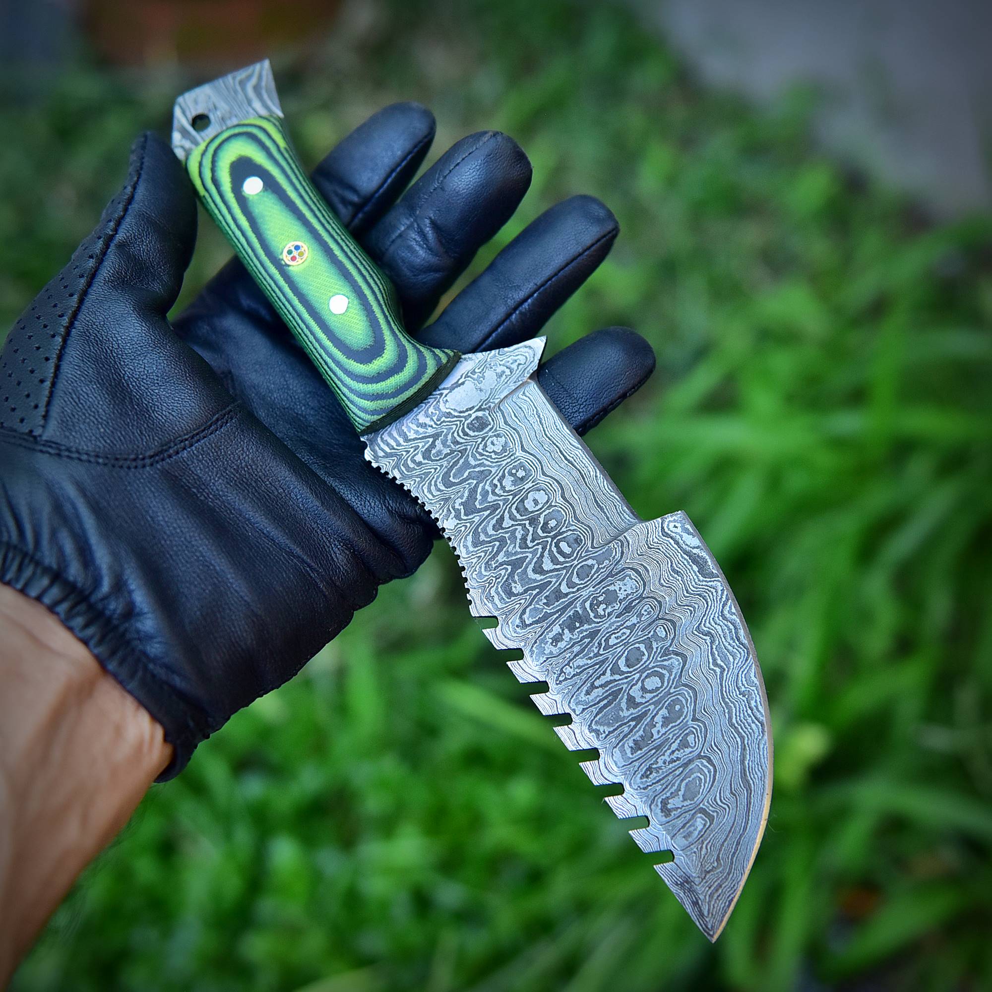 Custom Handmade Damascus Vintage Knife Full Tang Micarta Handle x-172 - Image 5