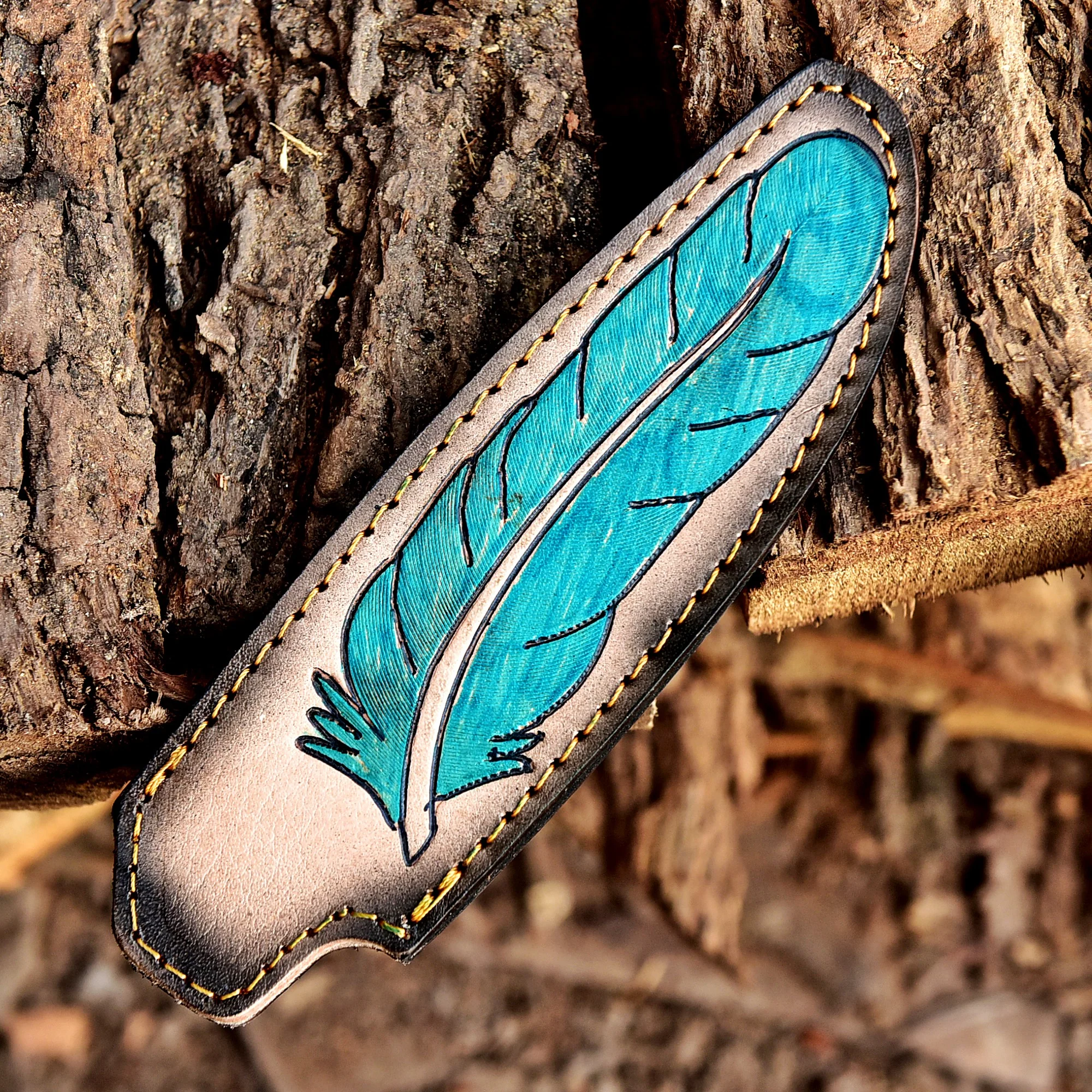 Custom Handmade Fix Blade Knife Genuine Leather Collector Edition Sheath - Image 2