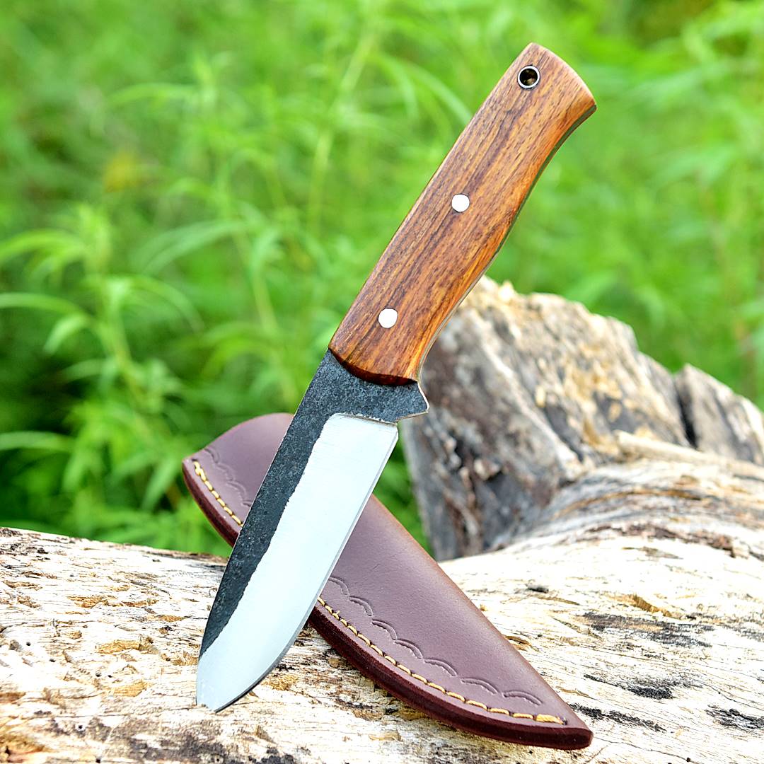 Custom Handmade Fixed Blade Knife Full tang - With Leather Sheath - Image 4