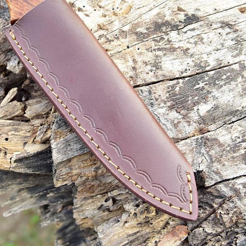 Custom Handmade Fixed Blade Knife Full tang - With Leather Sheath - Image 5