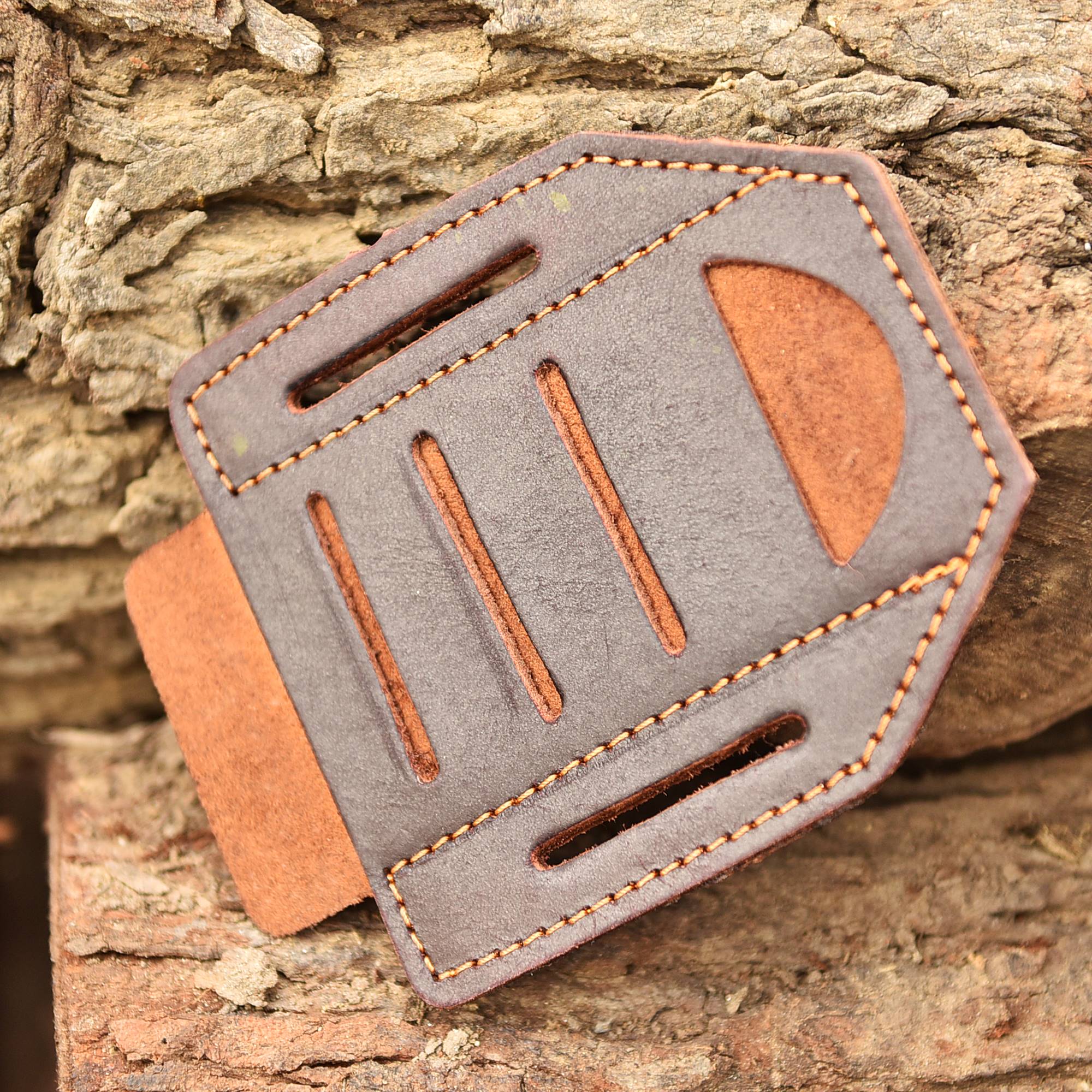 Custom Handmade Full Grain Leather Outdoor Folding Knife Sheath - Image 2