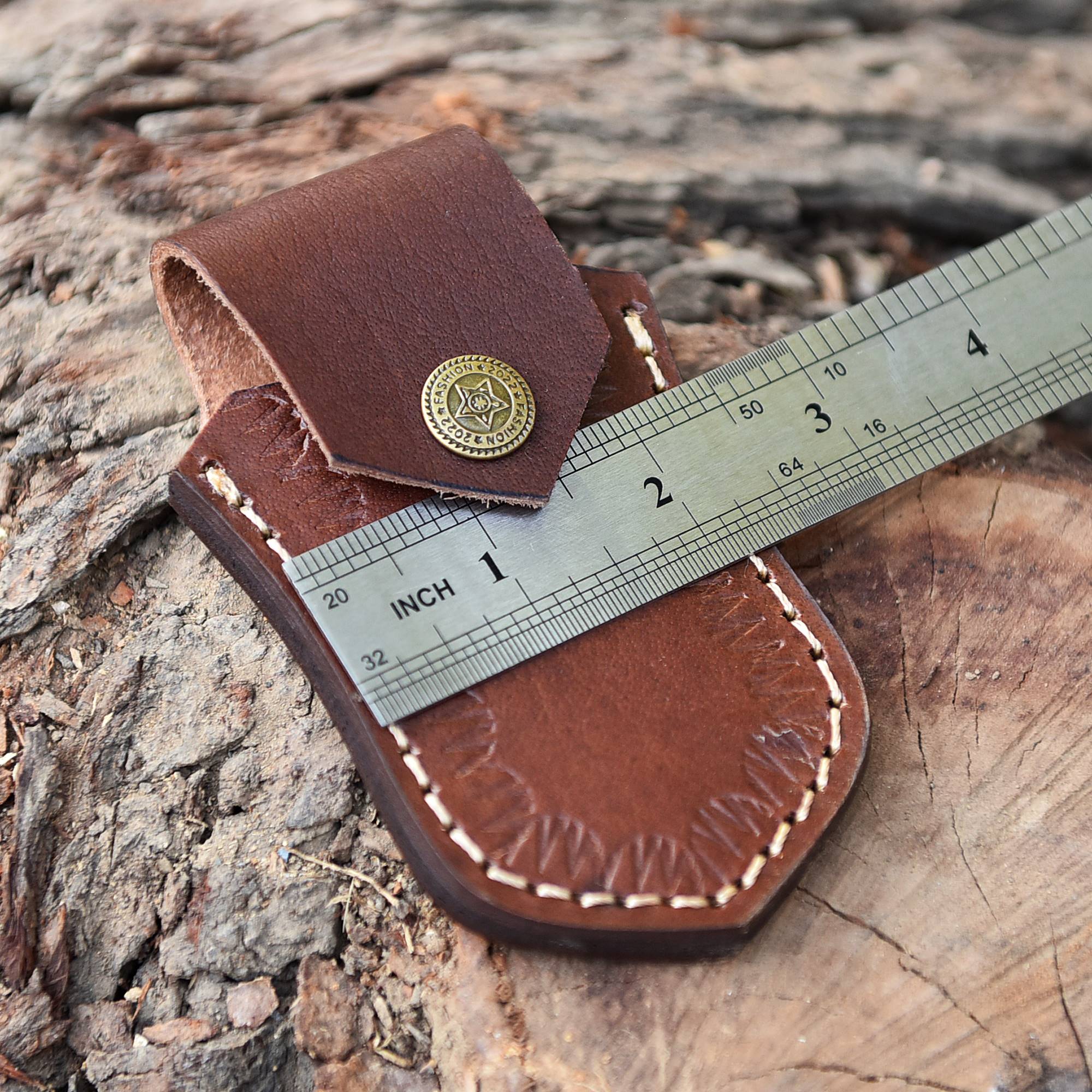 Custom Handmade Genuine Leather Outdoor Folding Knife Sheath - Image 6