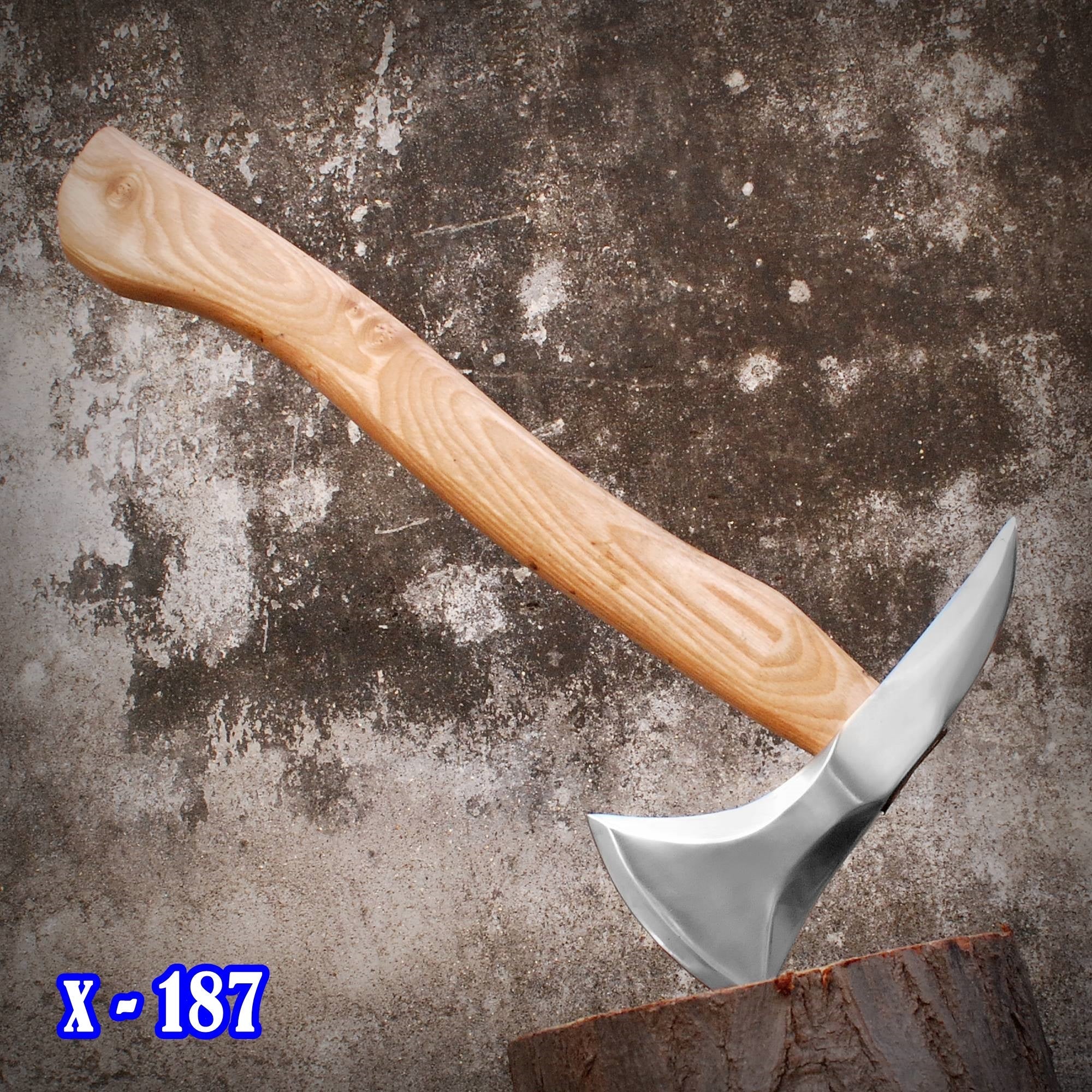 Custom Handmade High Carbon Steel Tomahawk Hatchet AXE Integral Spike Head X187 - Image 3