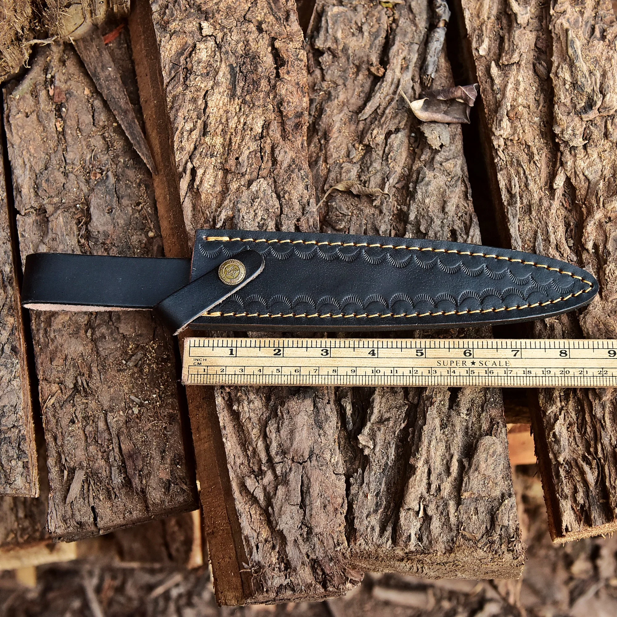 Custom Rust Protection Handmade Fixed Double Edge Blade Knife Sheath - Image 5