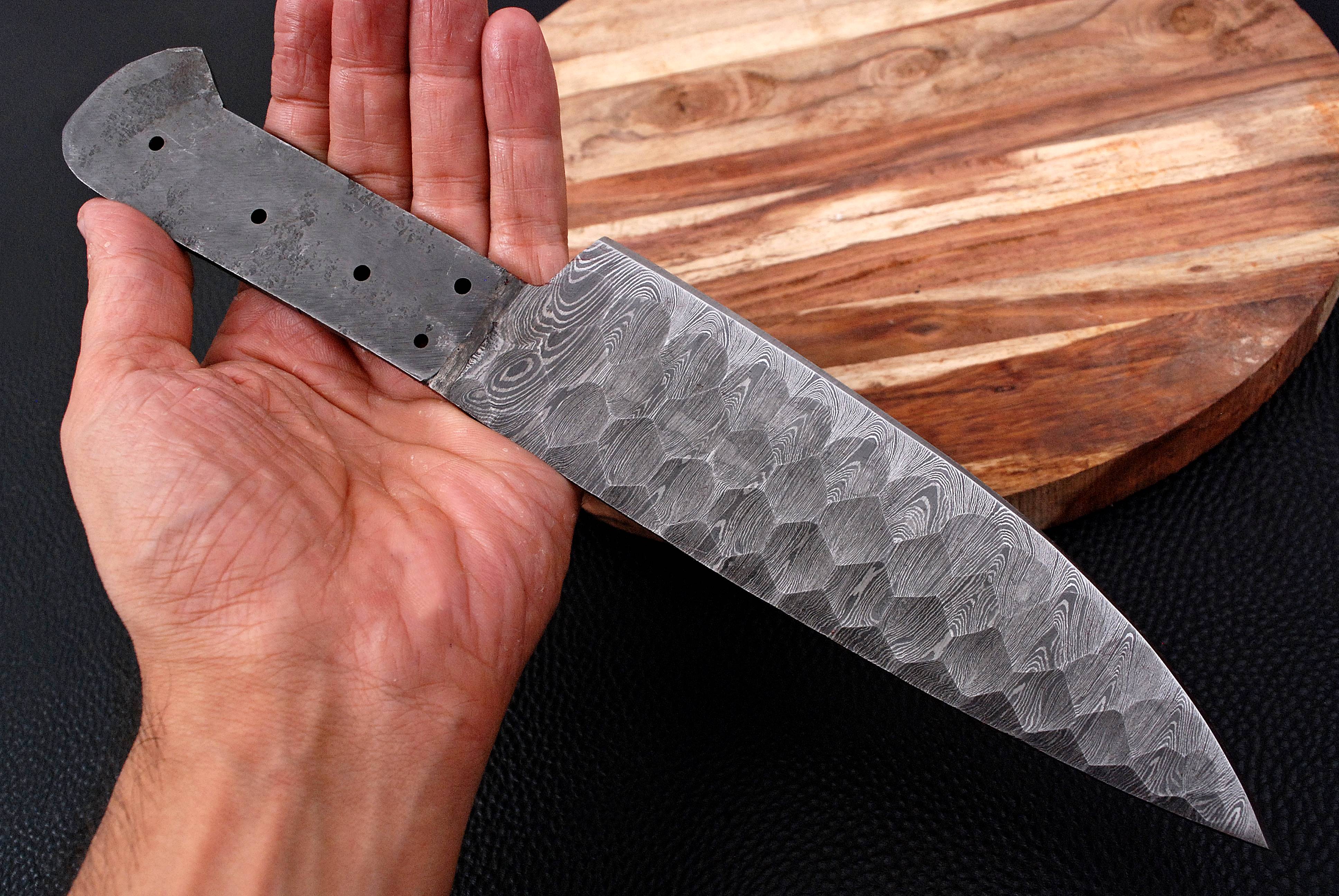 Damascus Chef Knife Blank Blade for Knife Making x-147 - Image 5