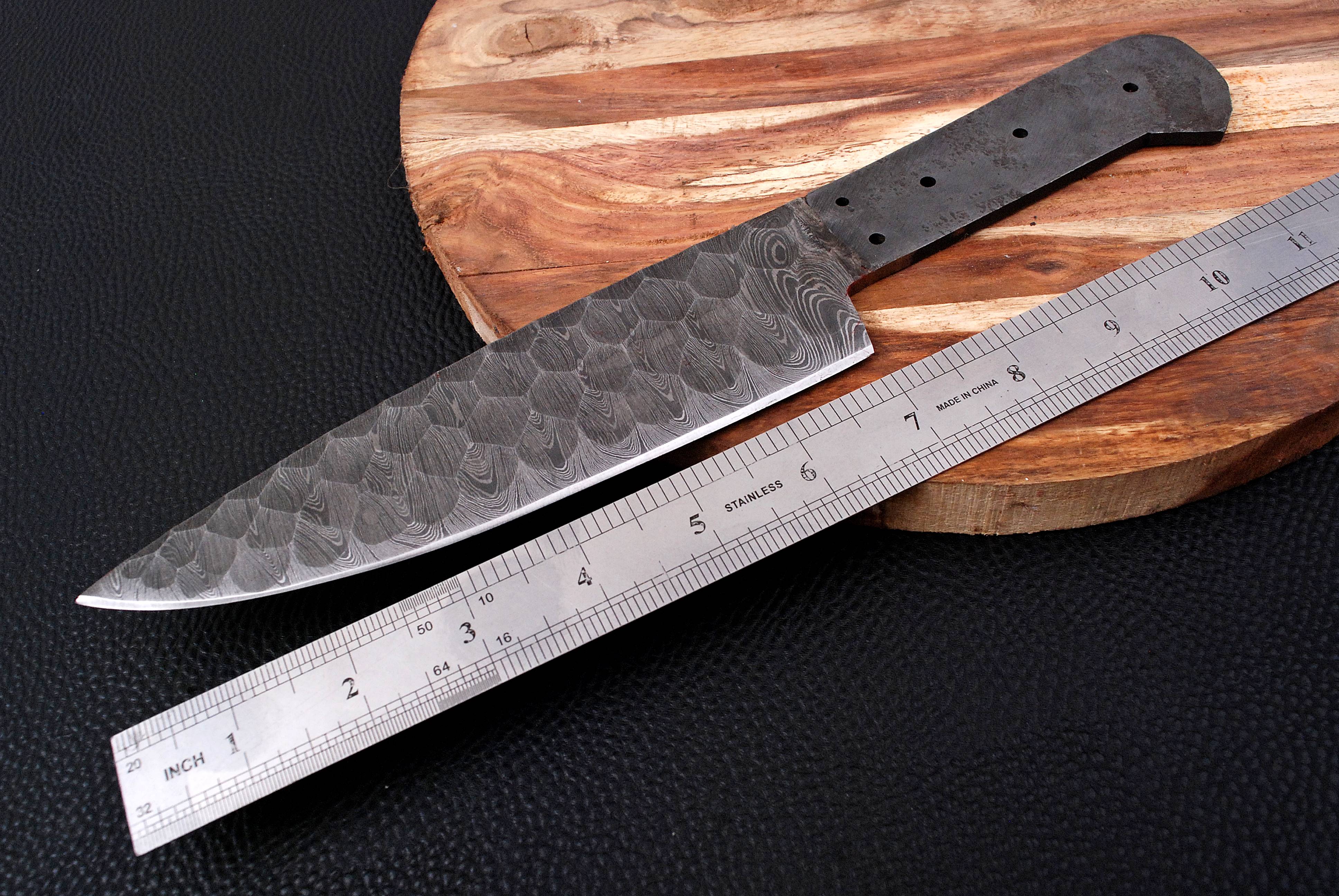 Damascus Chef Knife Blank Blade for Knife Making x-147 - Image 6