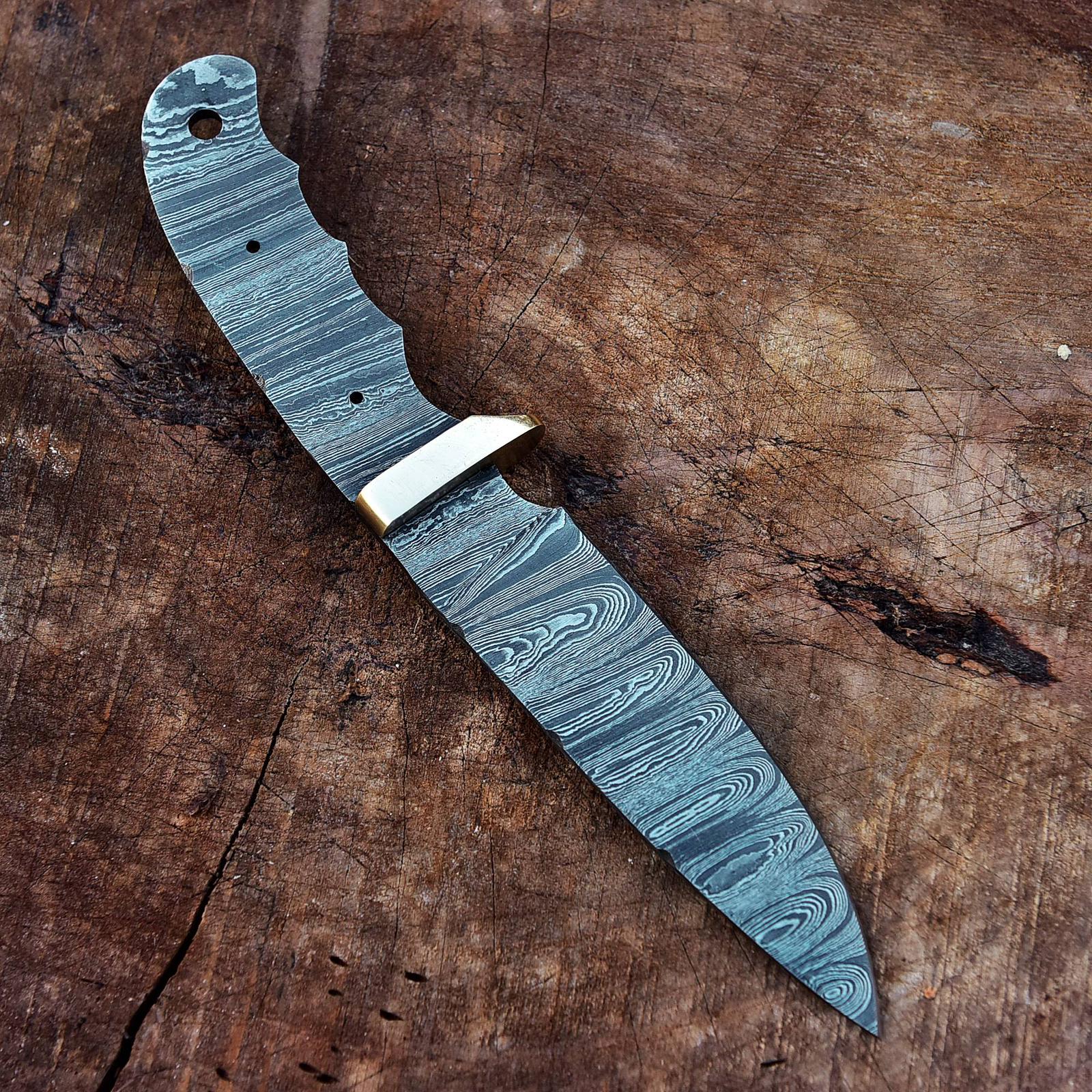Damascus Knife Hand Forged Steel Full Tang Blank Blade Knife x-90 - Image 5