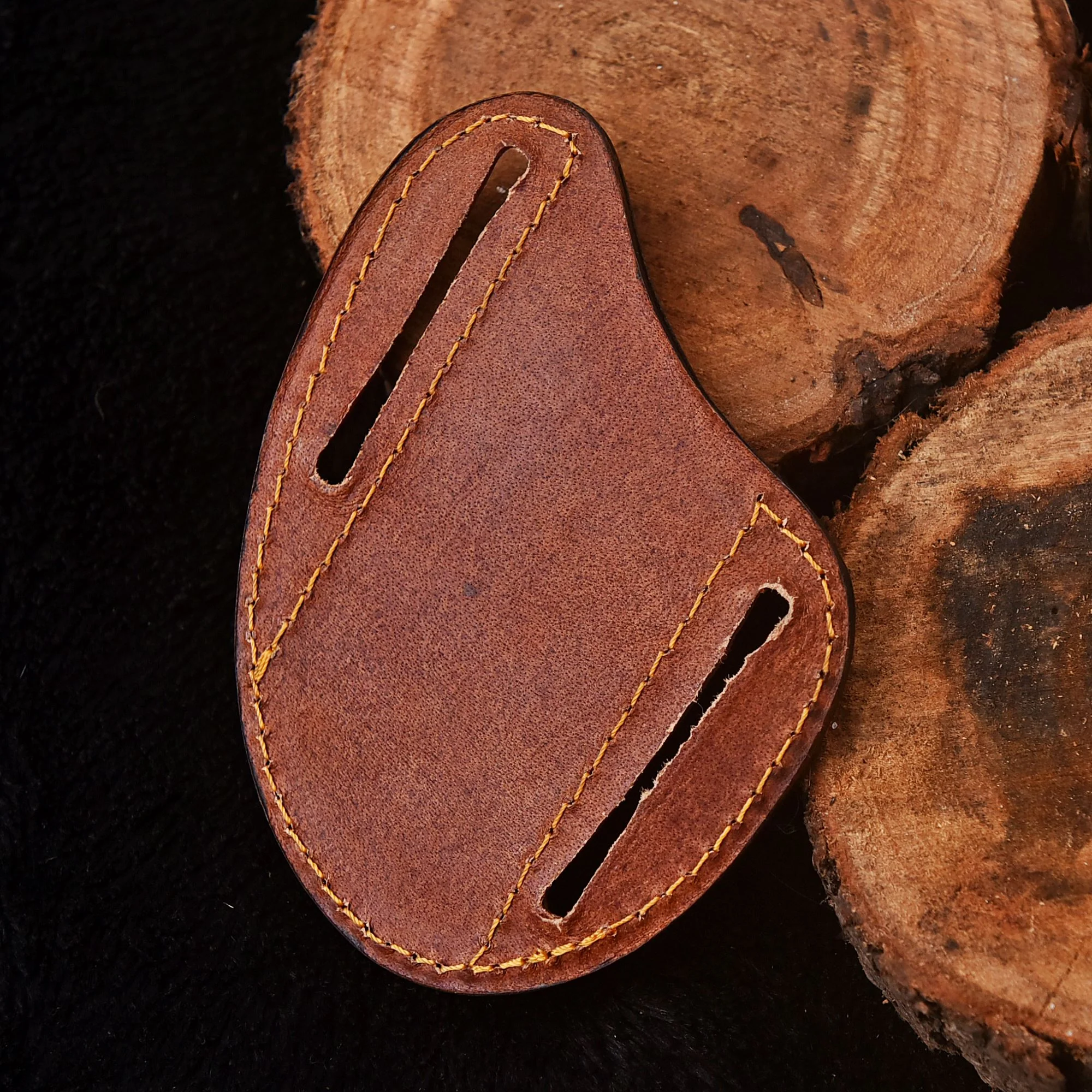 Elegant Handmade Artisan Crafted Sheep Leather Folding Knife Sheath - Image 4