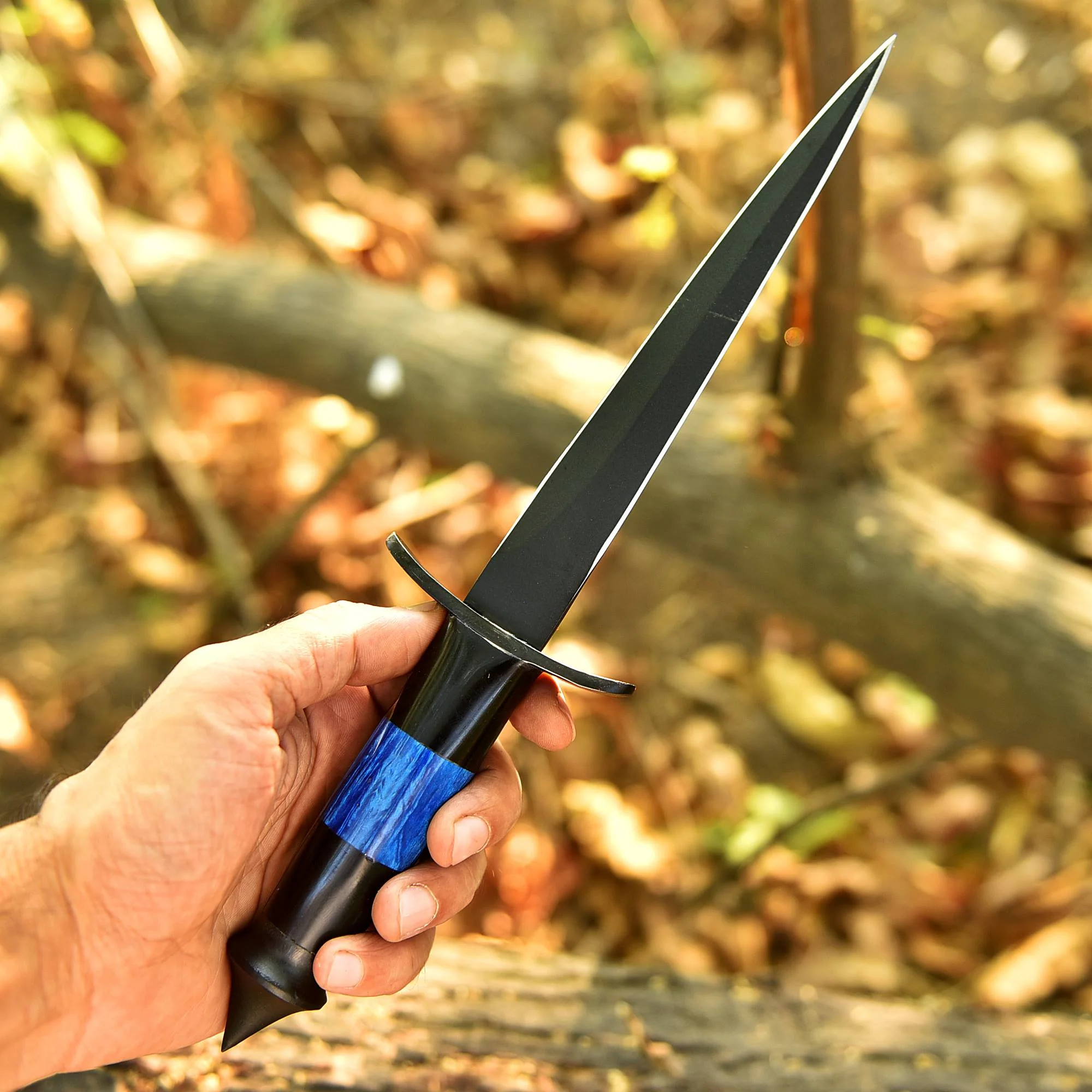 Elite Camping Handcrafted Carbon Steel Double Edge Blade Dagger Knife - Image 3