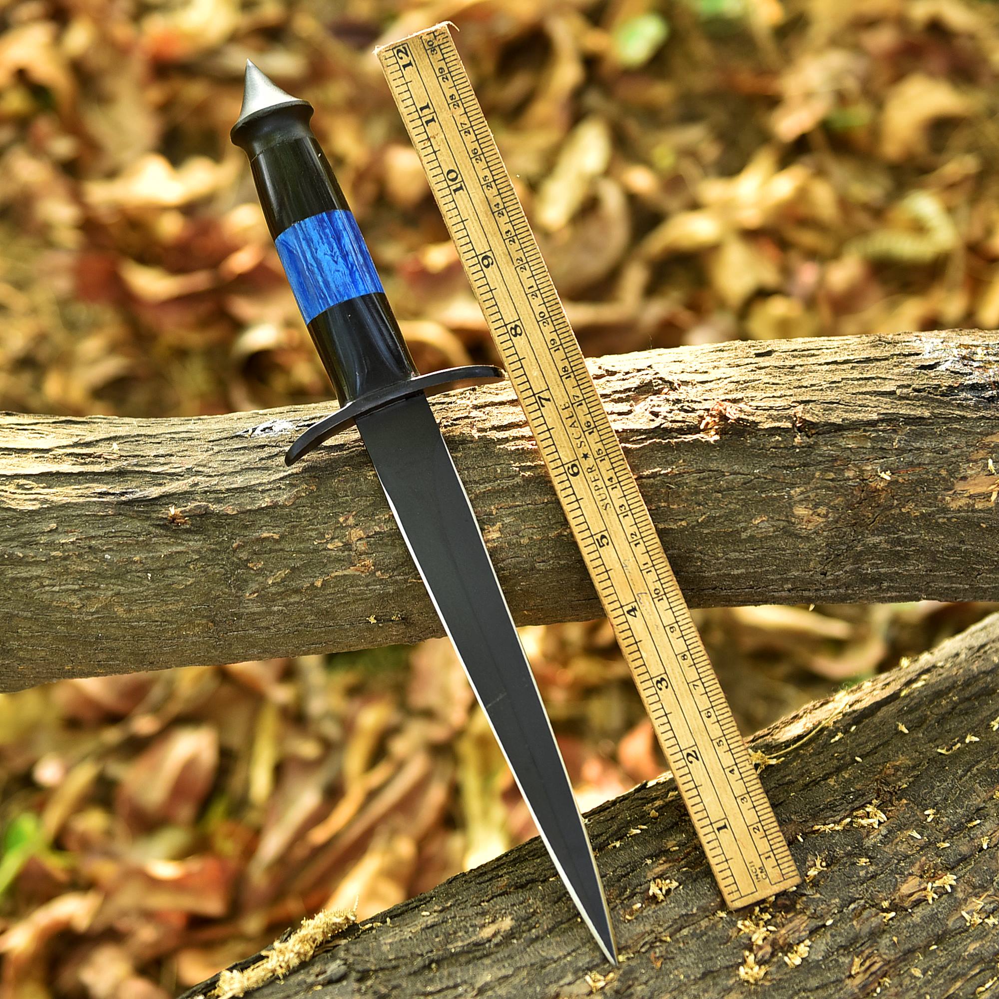 Elite Camping Handcrafted Carbon Steel Double Edge Blade Dagger Knife - Image 4