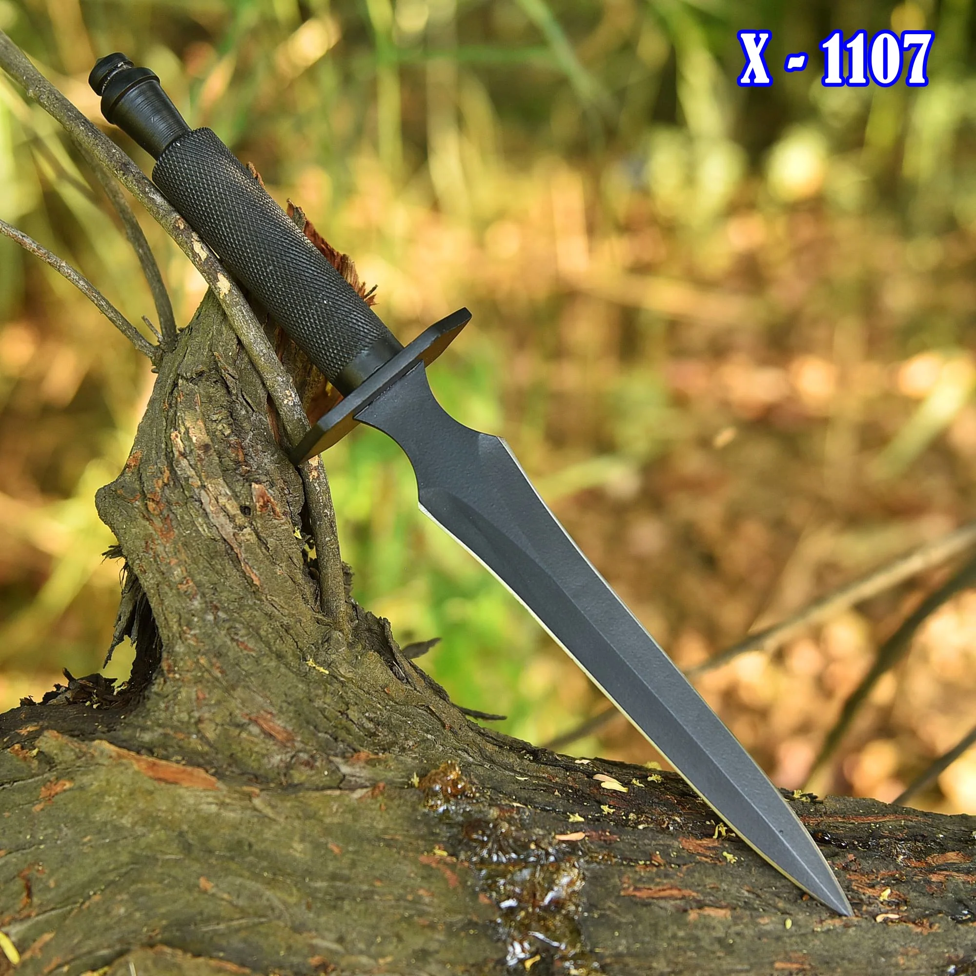 Elite EDC Handmade Camping Double Edge Dagger Steel Handle With Sheath - Image 2