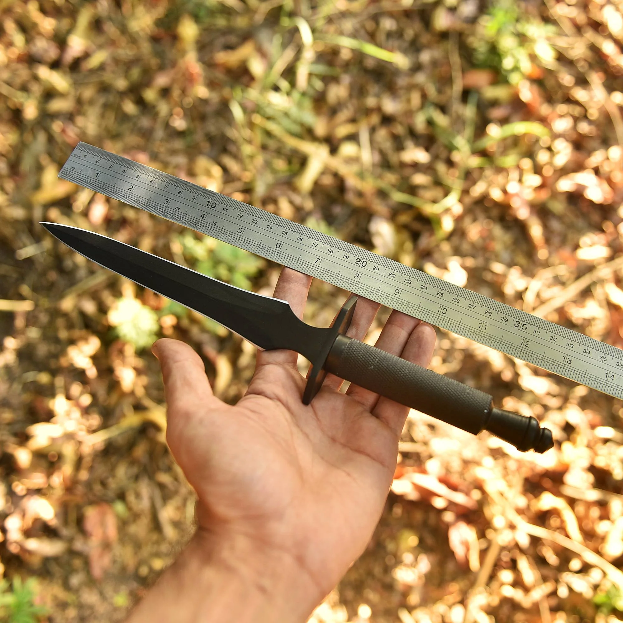 Elite EDC Handmade Camping Double Edge Dagger Steel Handle With Sheath - Image 4