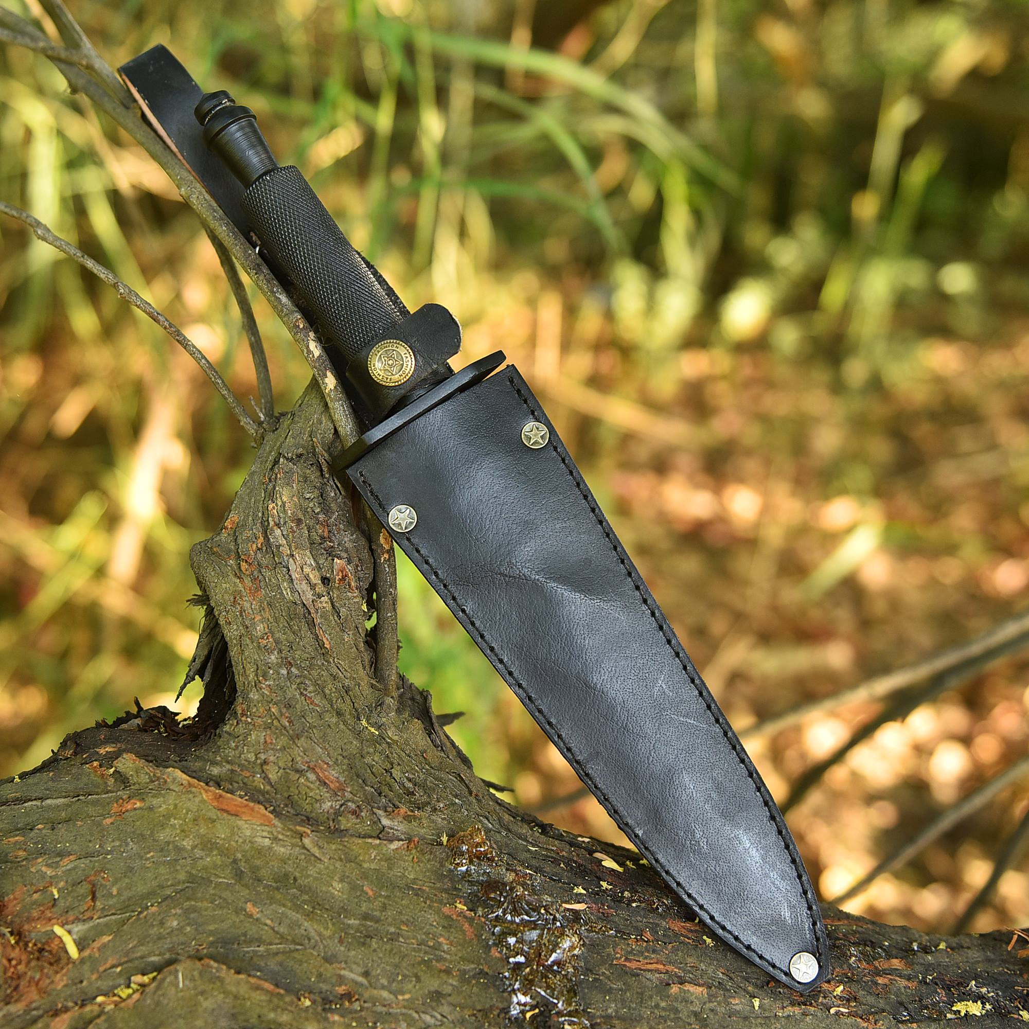 Elite EDC Handmade Camping Double Edge Dagger Steel Handle With Sheath - Image 5
