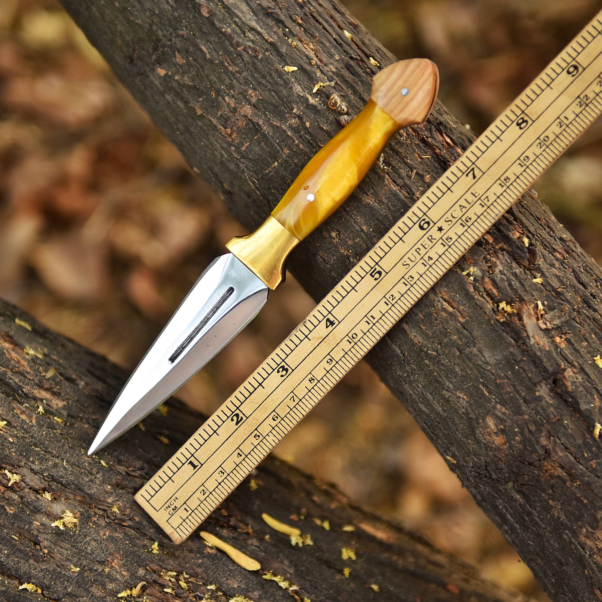 Elite Handcrafted Outdoor Adventure D2 Double Edge Dagger With Sheath - Image 4