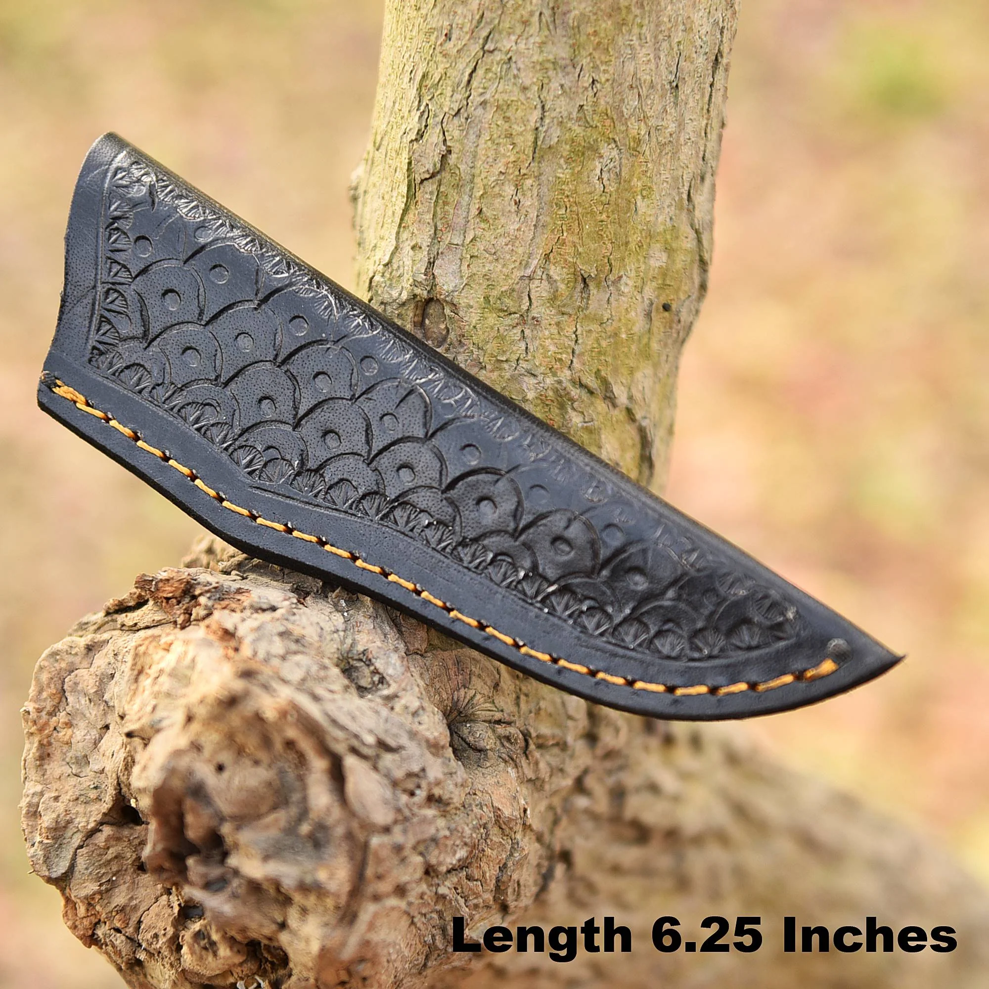Elite Handmade Fixed Blade Skinner Knife Rust Protection Leather Sheath - Image 2