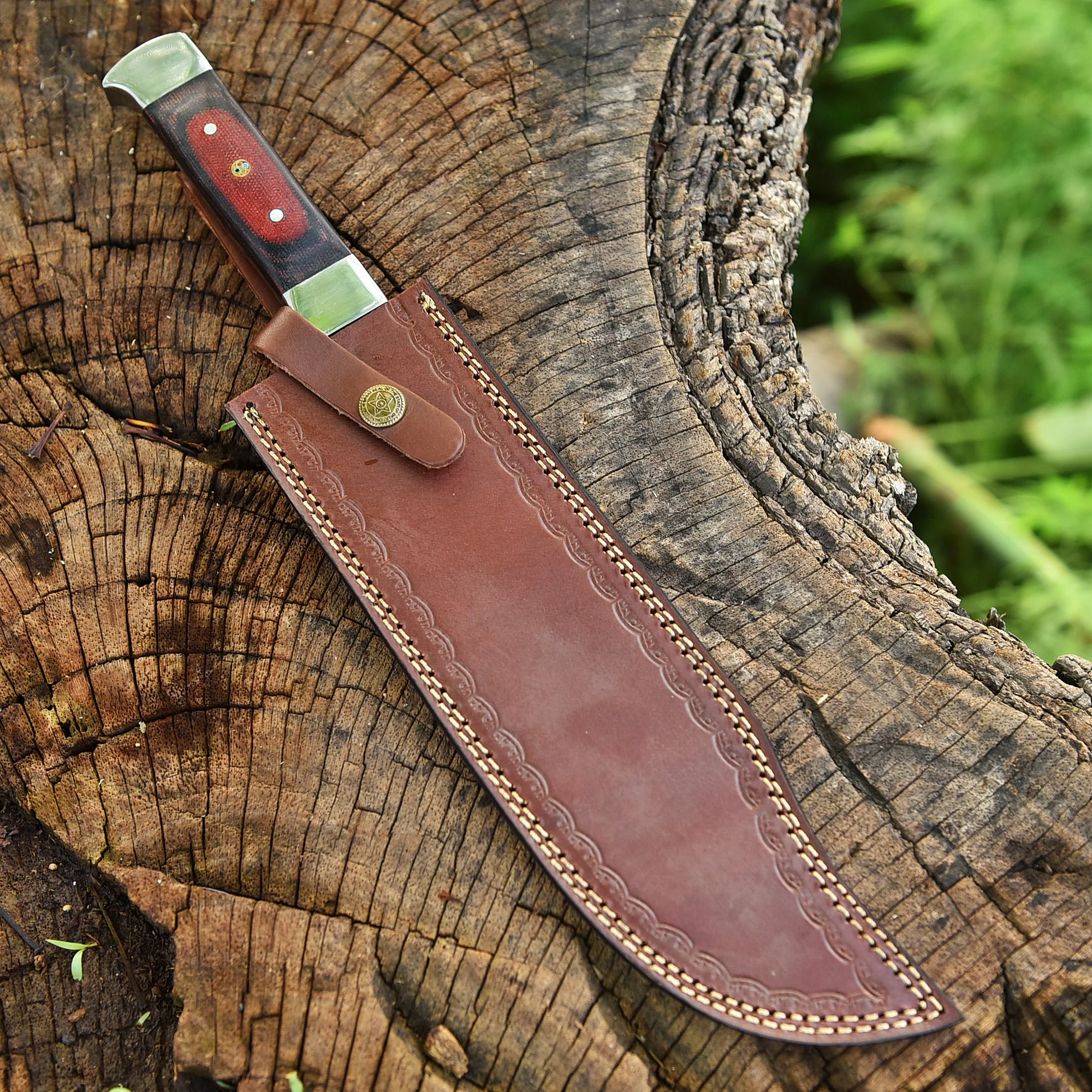 Elite Handmade Fixed D2 Blade Carbon Steel Bowie Knife Micarta Handle - Image 6
