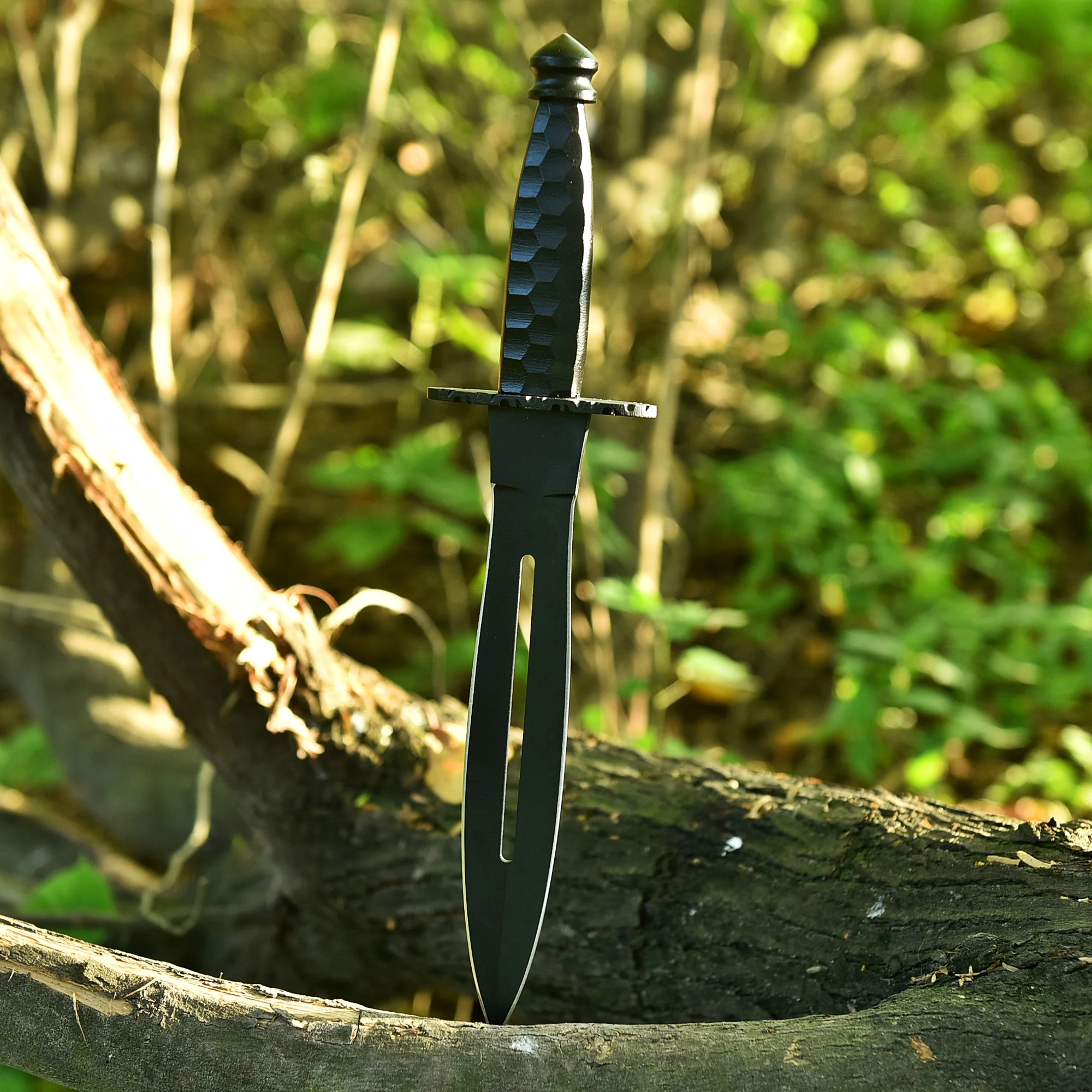 Elite Handmade Tactical Dagger Double Edge Blade Knife Steel Handle EDC - Image 4