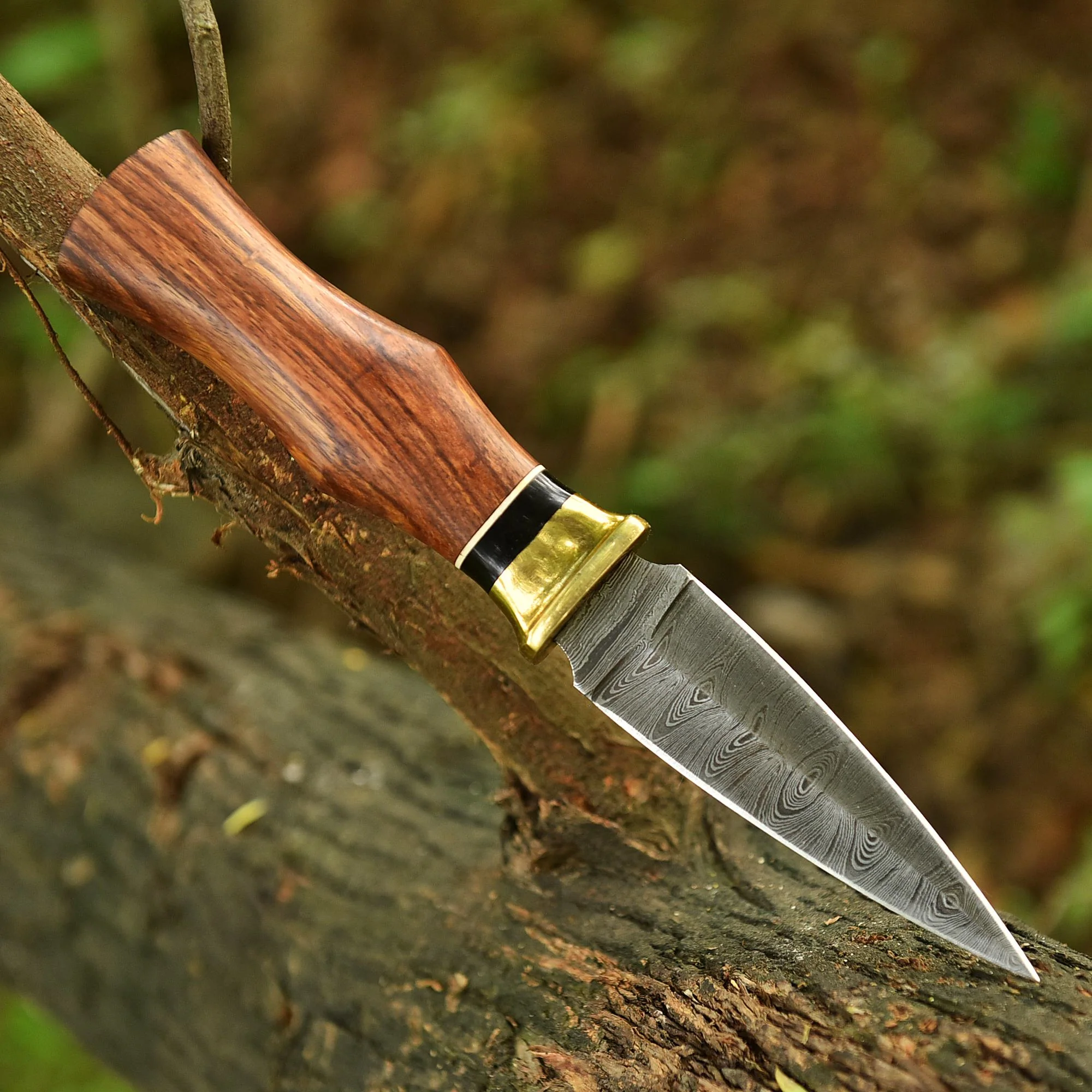 Elite Luxury Custom Handmade Damascus Double Edge Blade Dagger Knife - Image 3