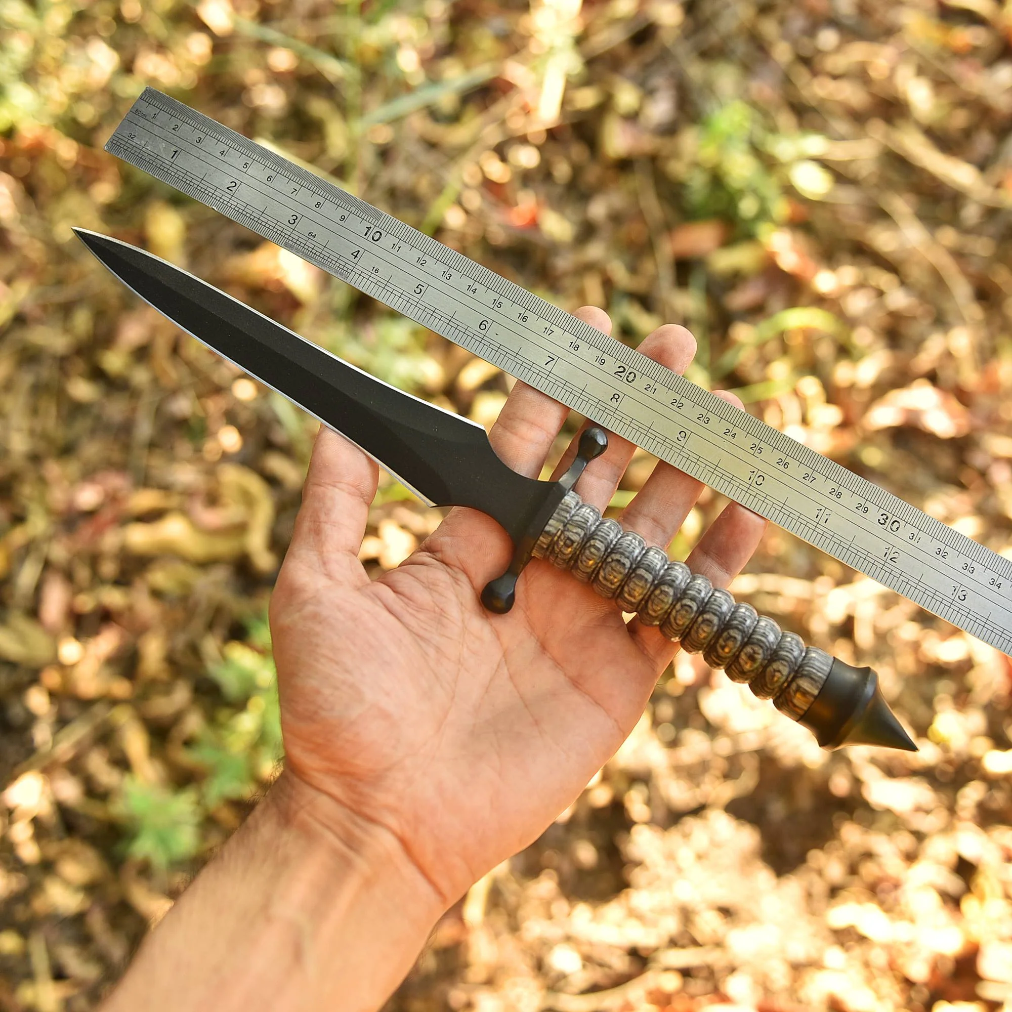 Elite Professional Outdoor Hiking Double Edge Dagger Knife Resin Handle - Image 4