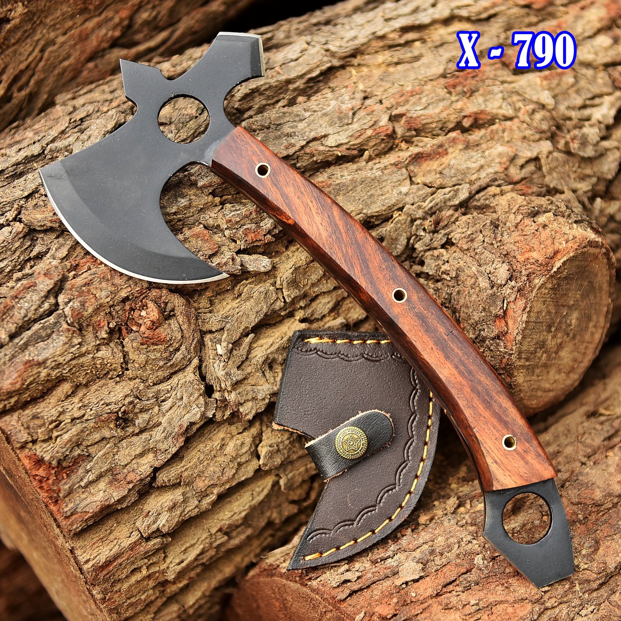 Full Tang Hand Made Forged High Carbon Steel Axe Superb Viking Design Axe Hatchet Tomahawk - Image 3