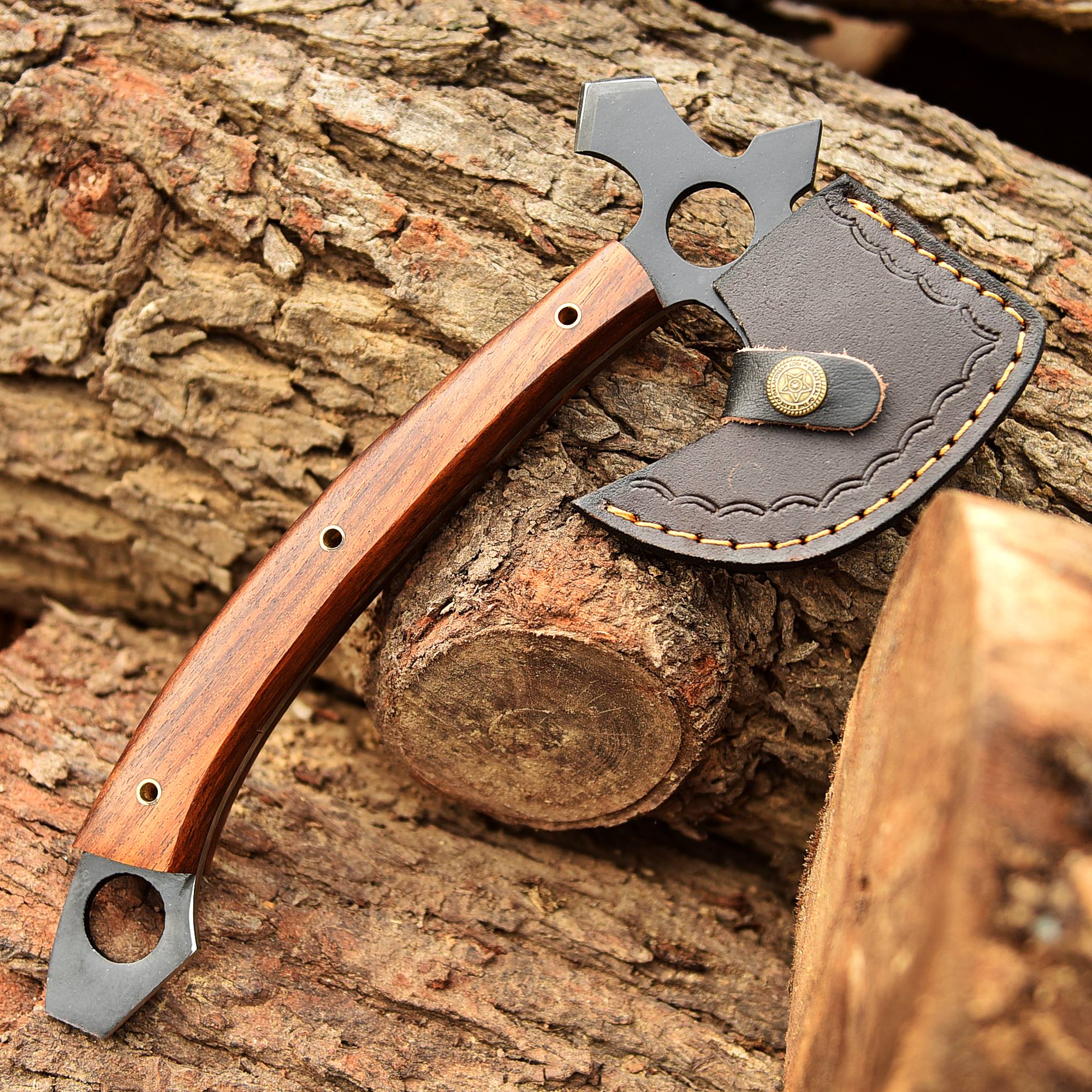 Full Tang Hand Made Forged High Carbon Steel Axe Superb Viking Design Axe Hatchet Tomahawk - Image 4