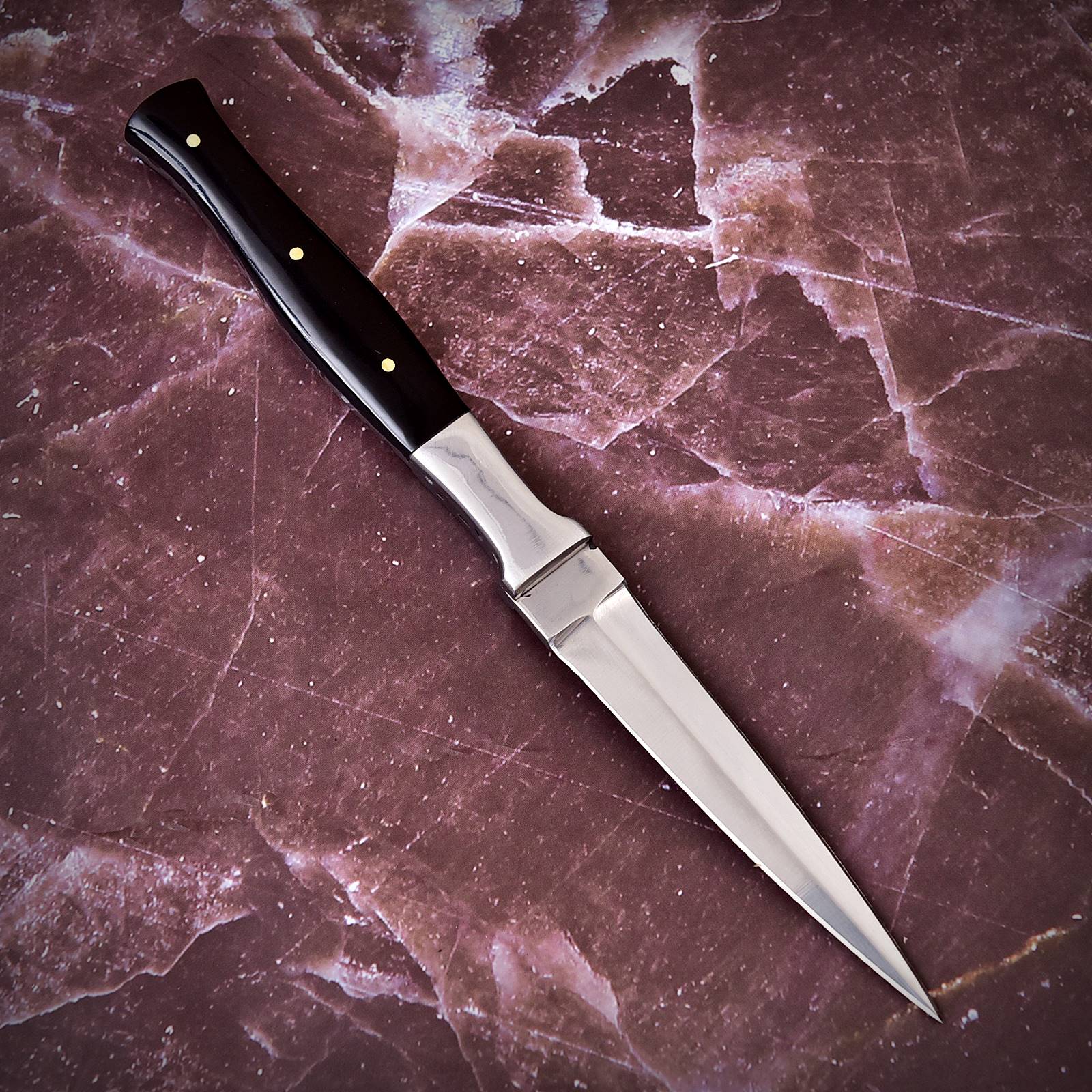 German Knife Double - Edged Blade Full Tang Slick Boot Knives with Leather Sheath x-265 - Image 10